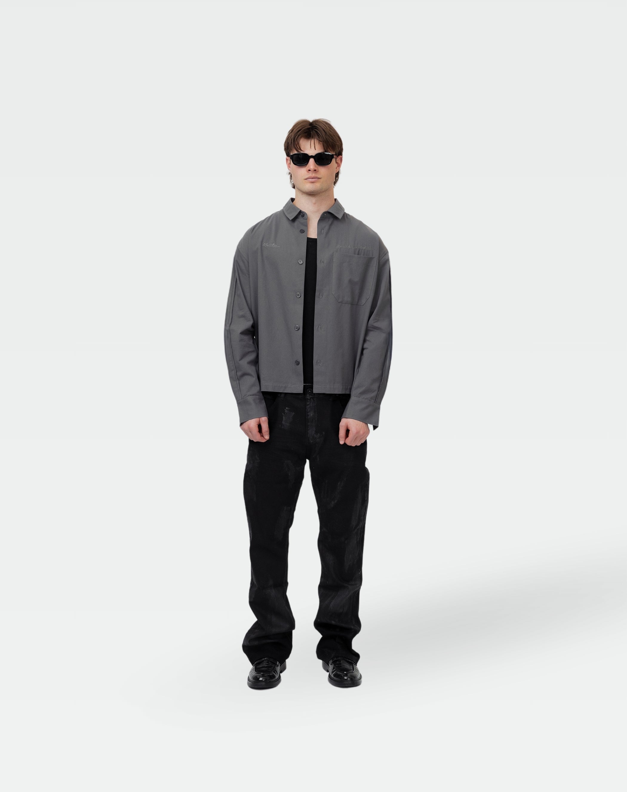 The Cocktail Button Down : Grey