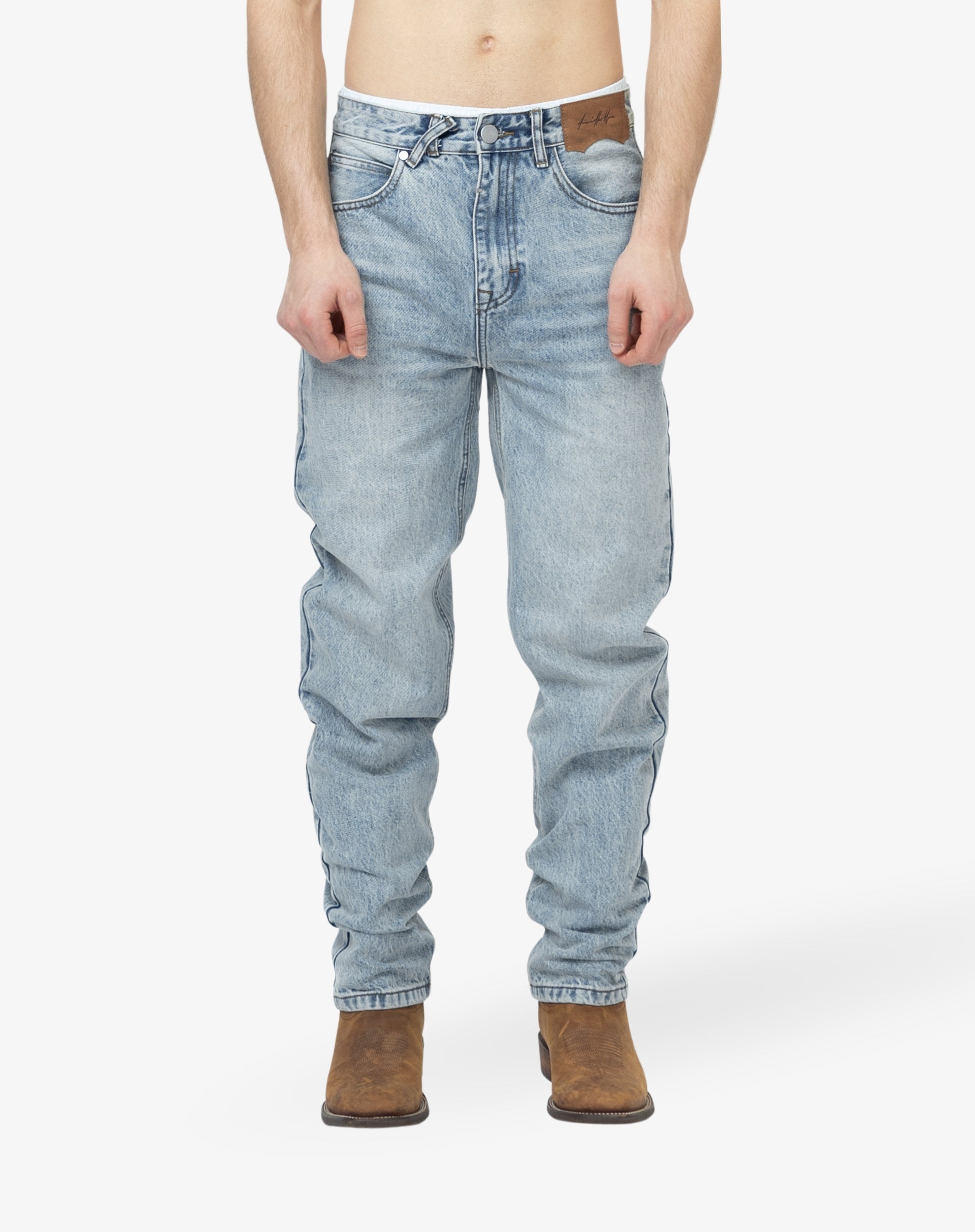 Straight Cut Denim: Classic Blue