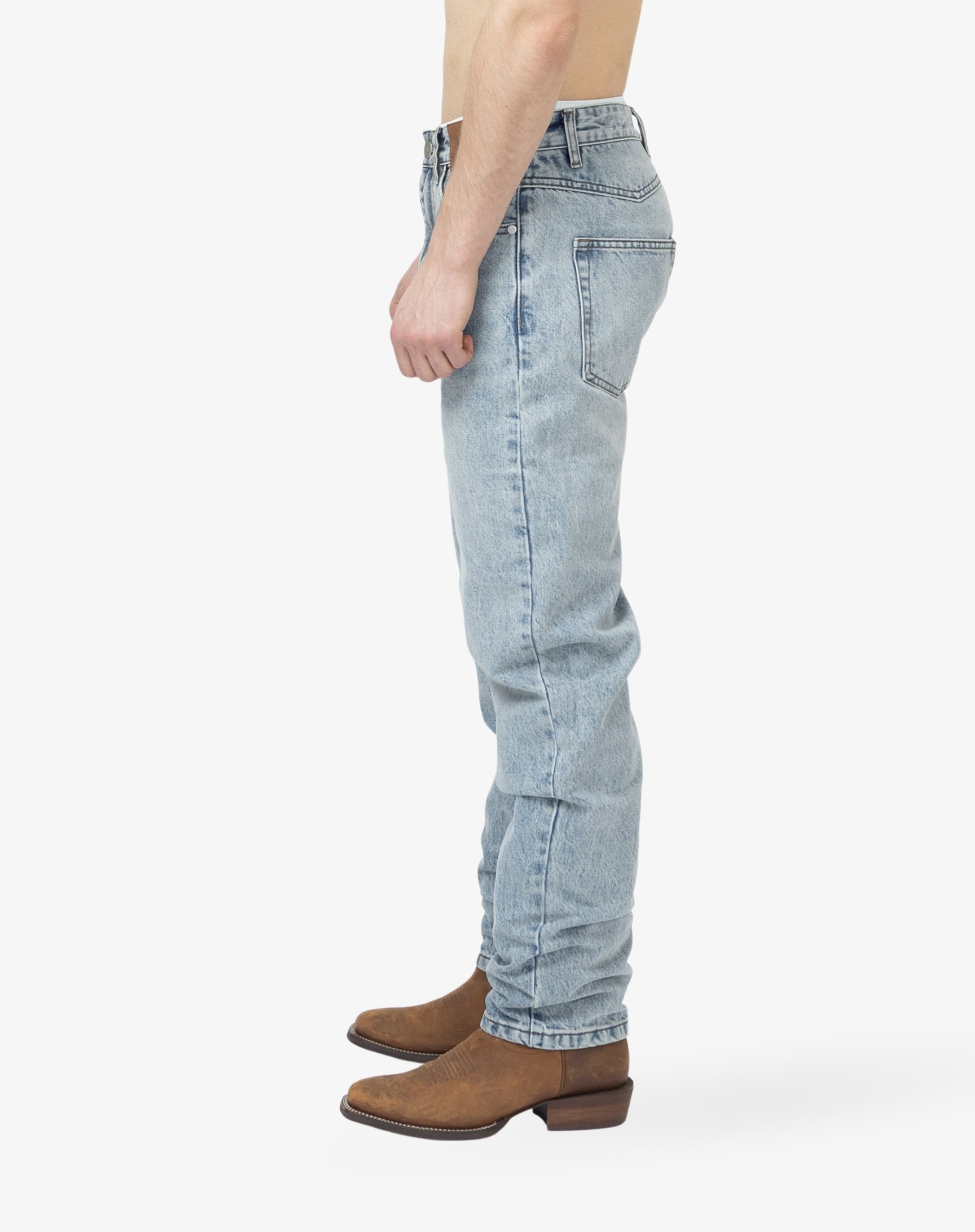 Straight Cut Denim: Classic Blue