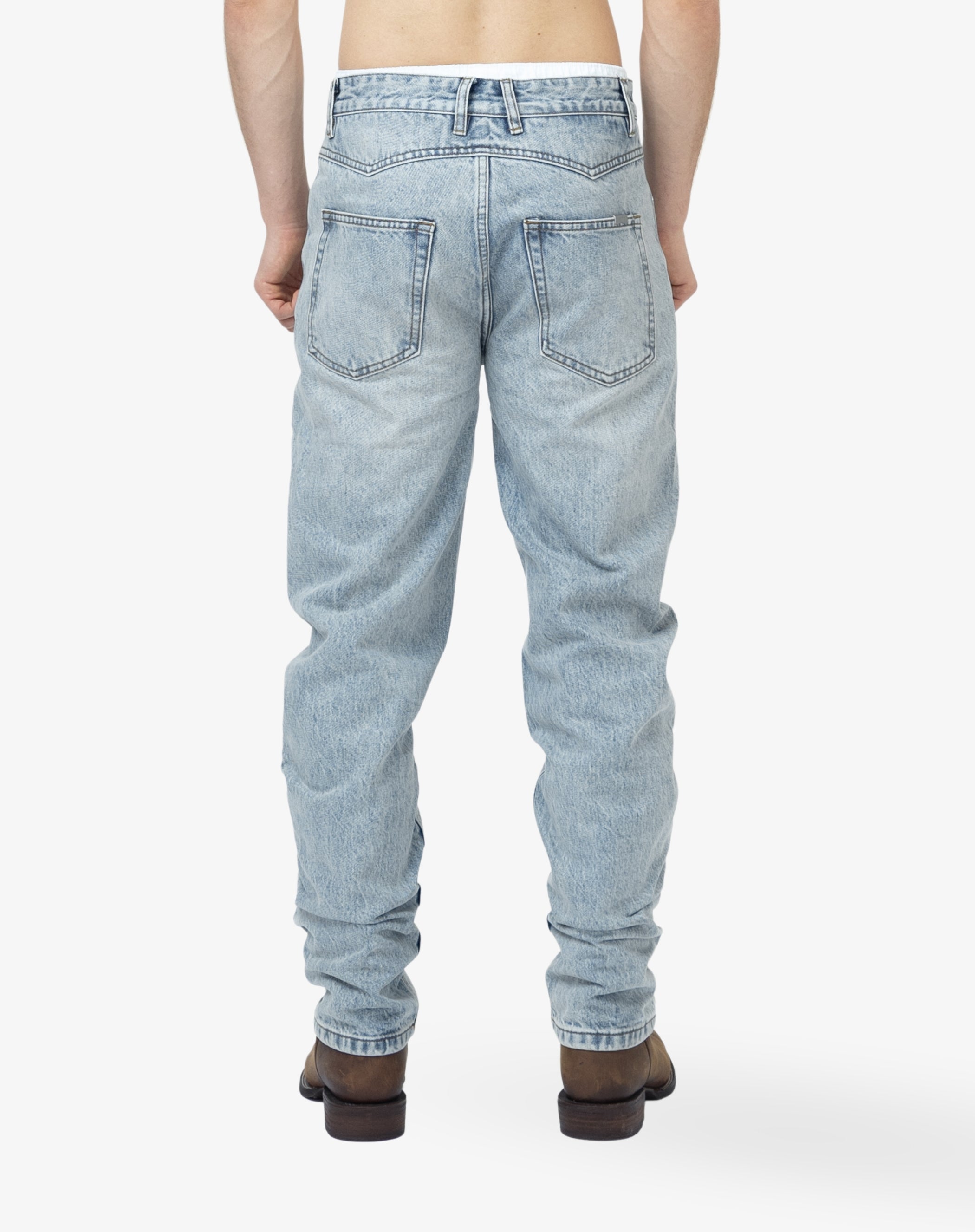 Straight Cut Denim: Classic Blue
