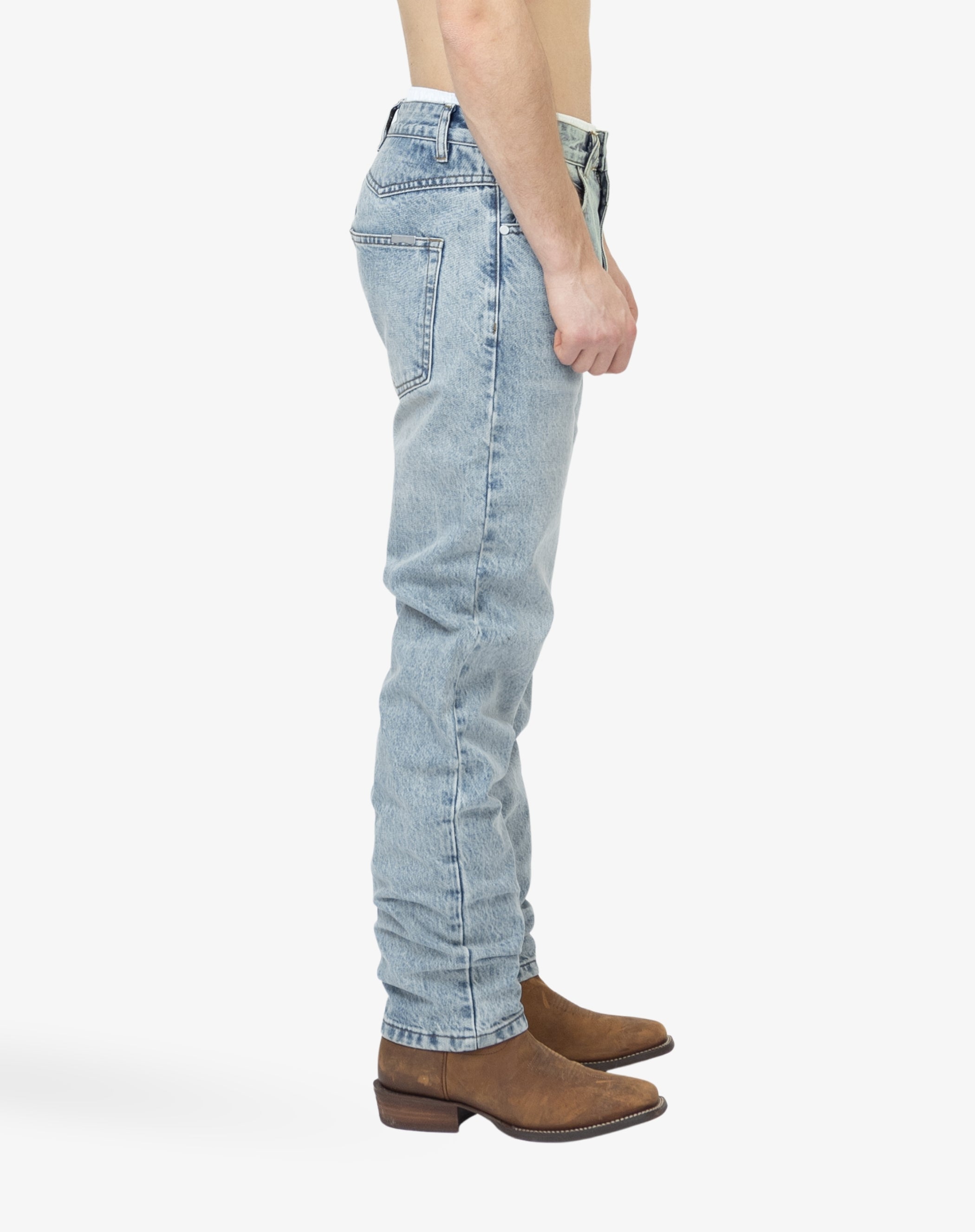 Straight Cut Denim: Classic Blue