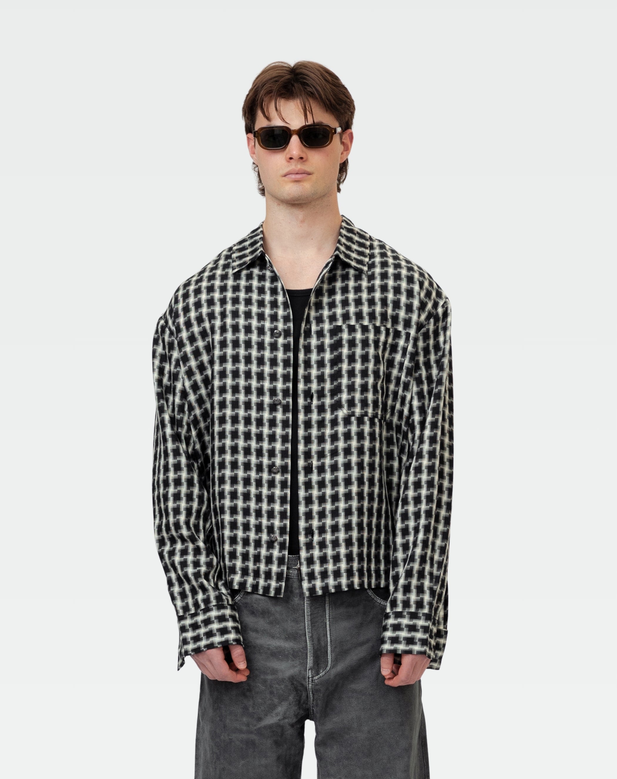 Signature Plaid Button Down : Black