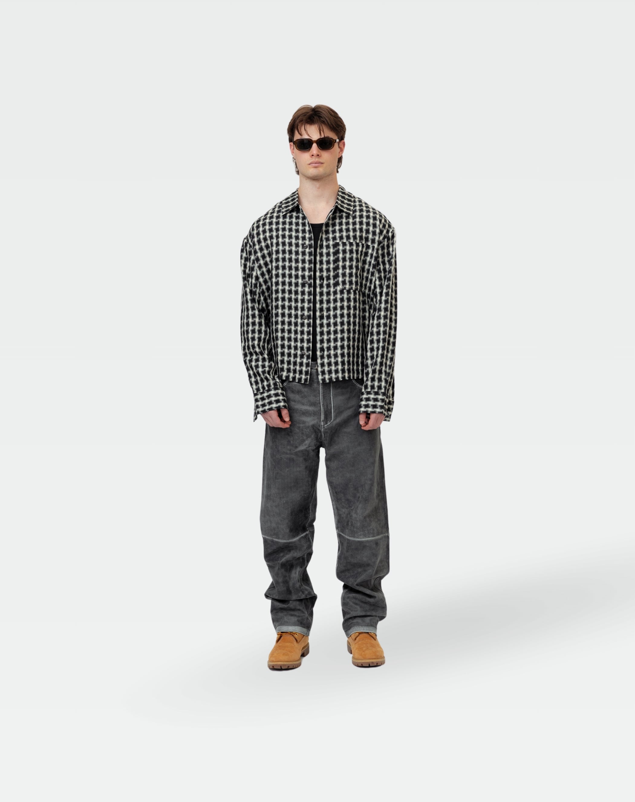 Signature Plaid Button Down : Black