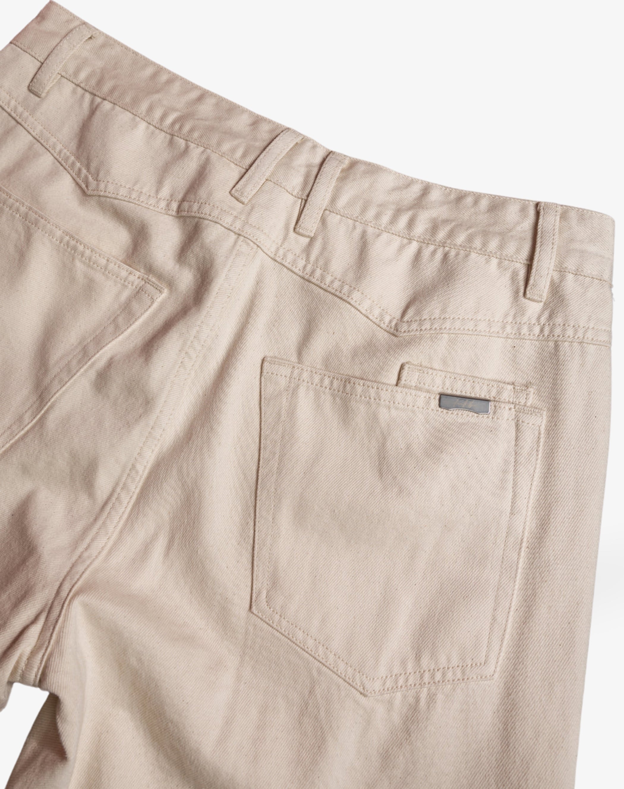 Straight Cut Denim: Cowboy Off White