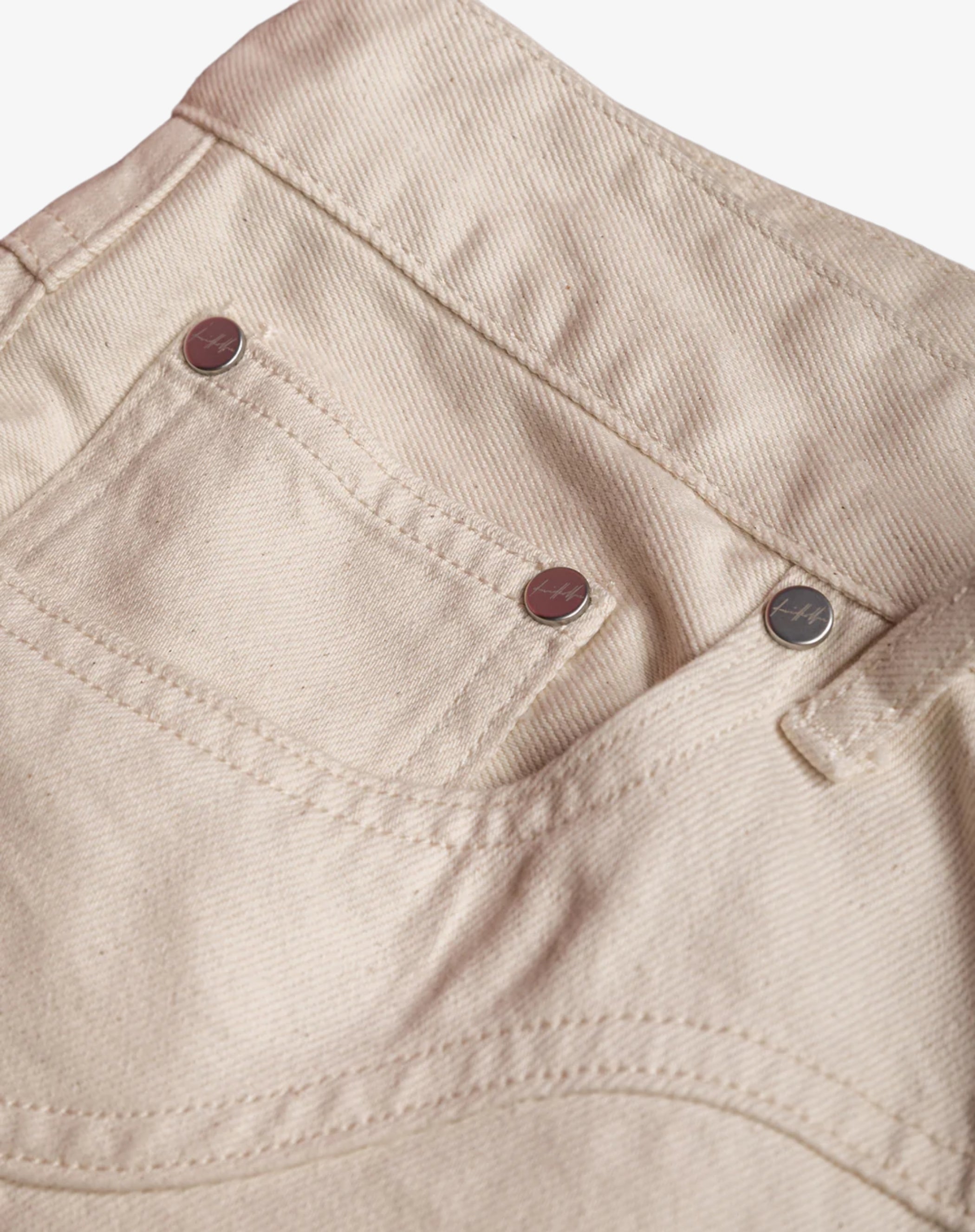 Straight Cut Denim: Cowboy Off White