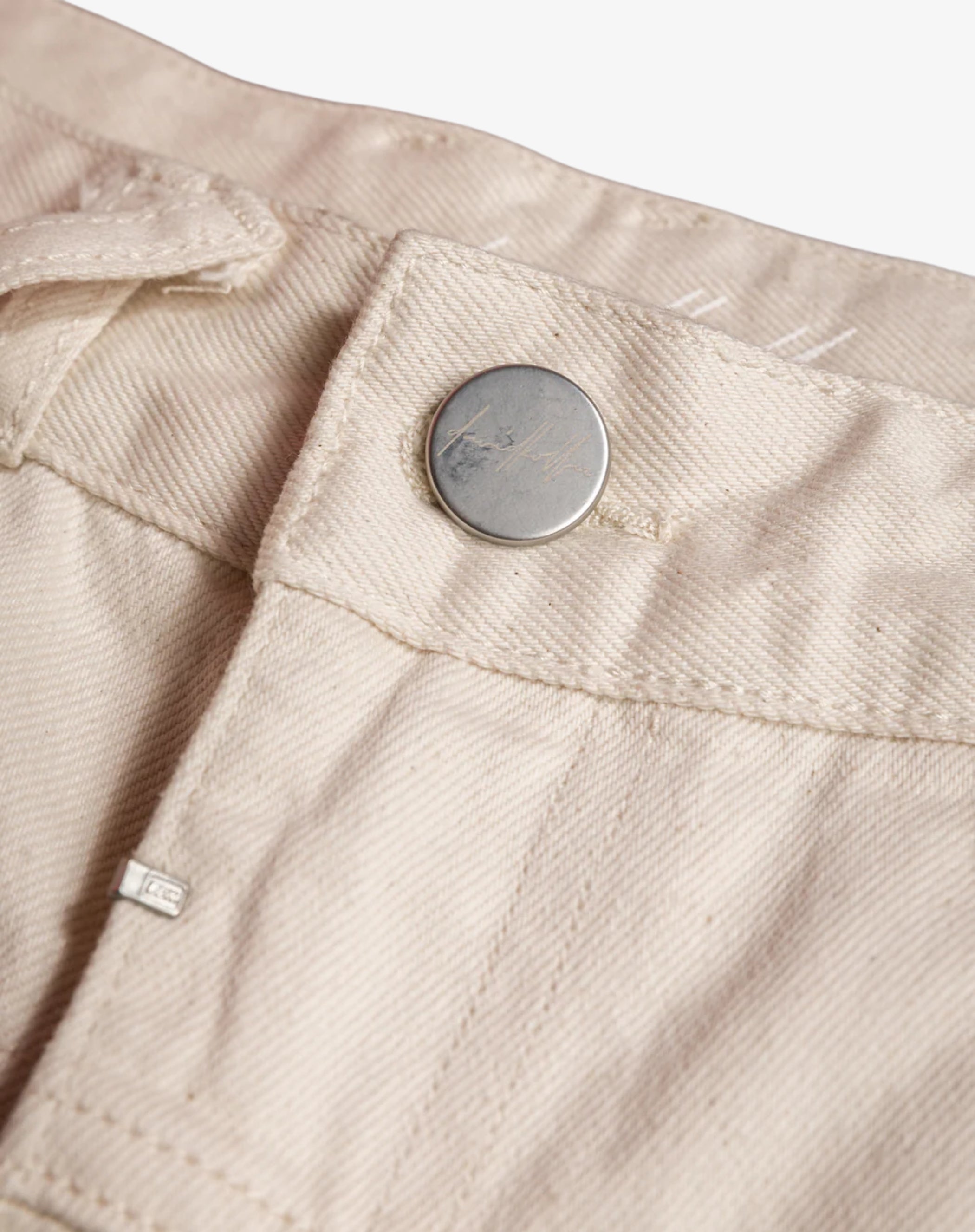 Straight Cut Denim: Cowboy Off White