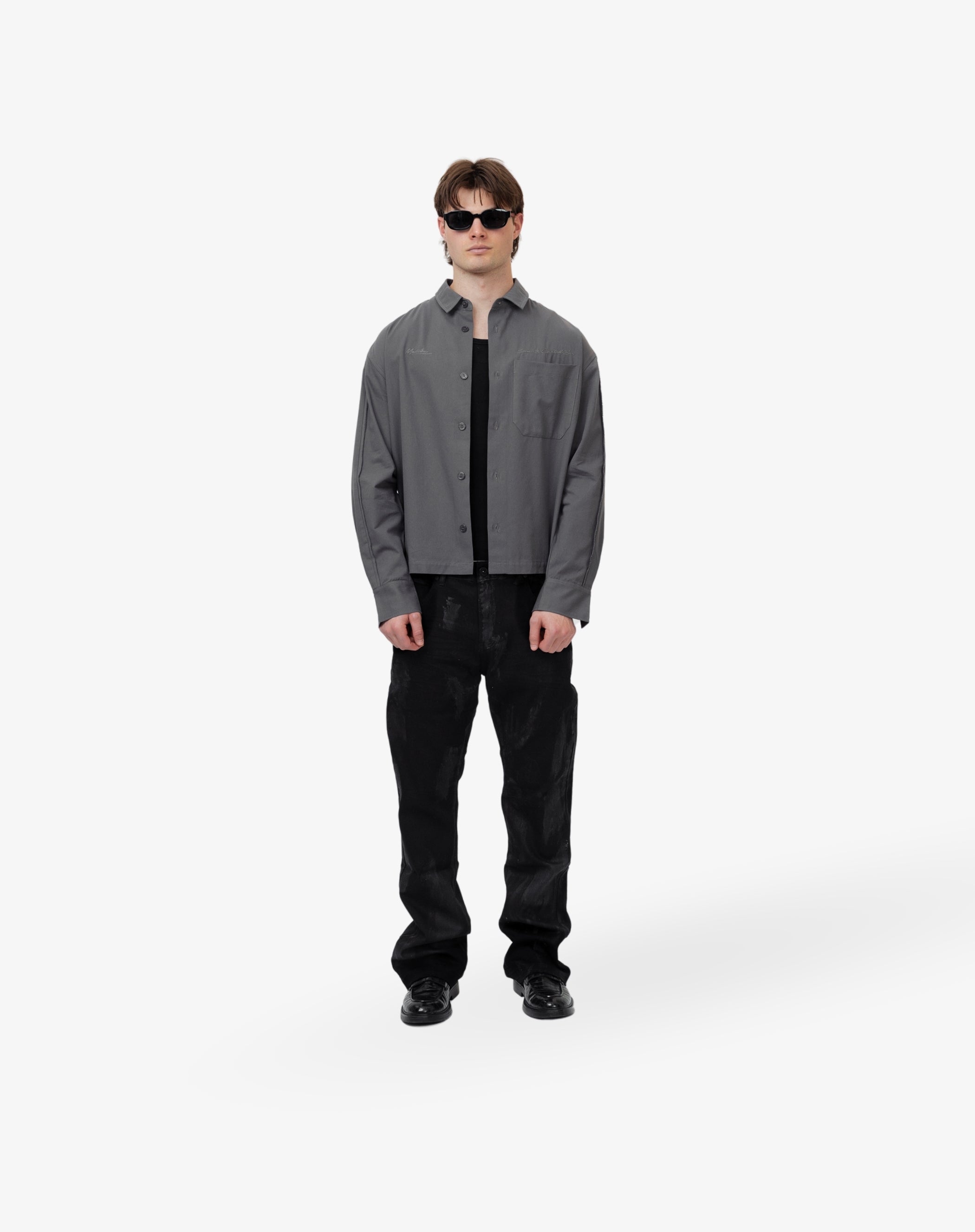 Straight Flares Denim: Midnight Wax Black