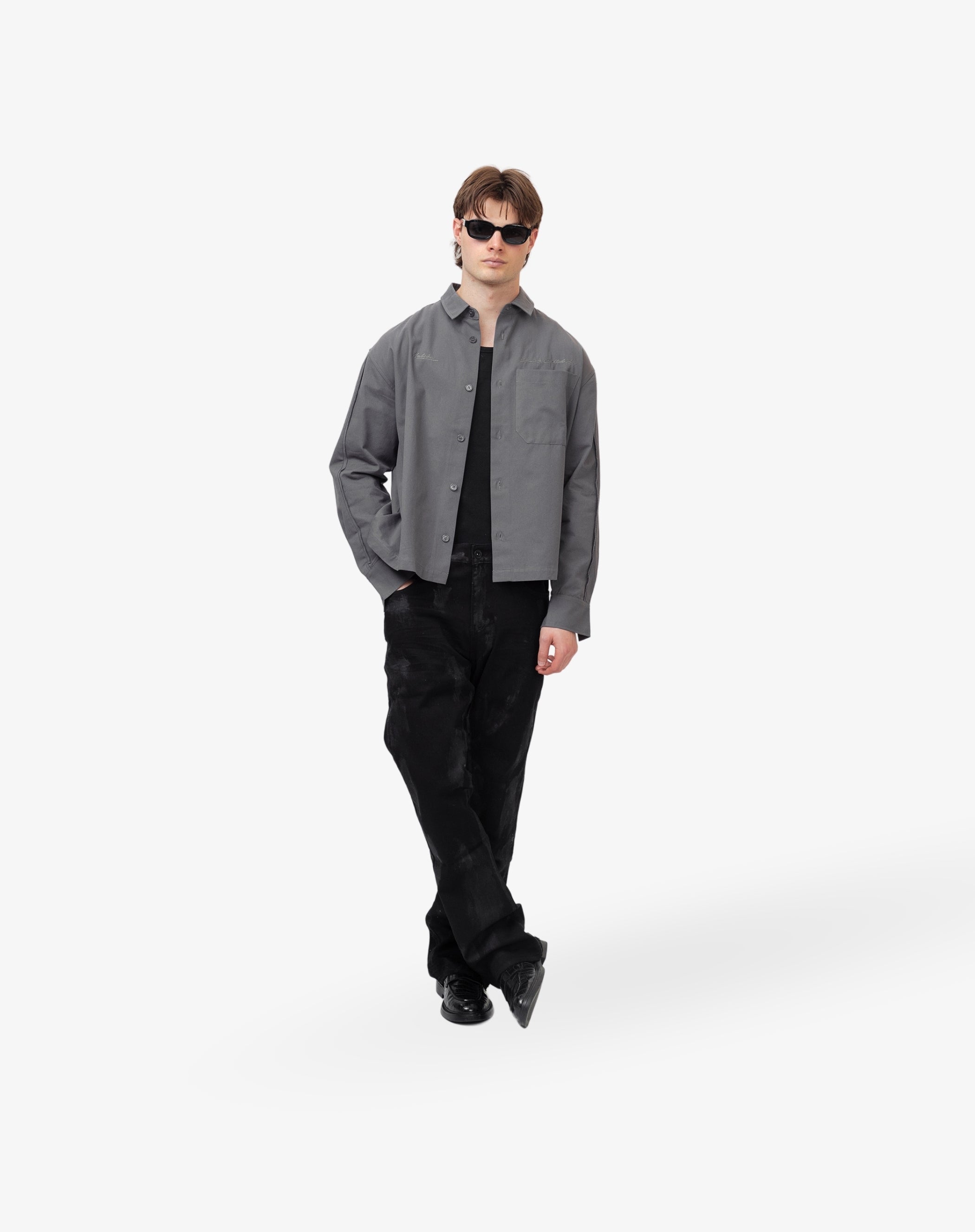 Straight Flares Denim: Midnight Wax Black