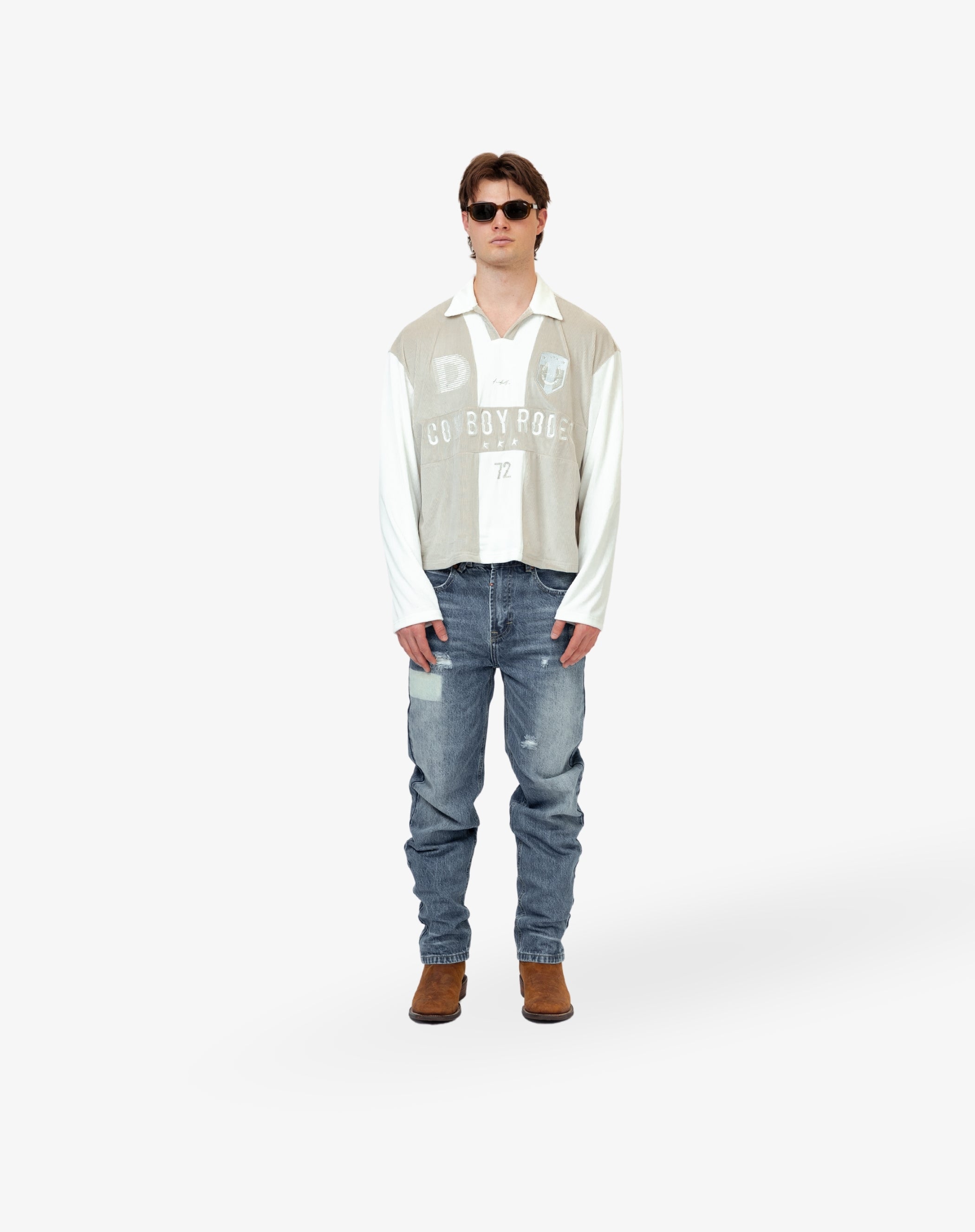 Straight Cut Denim: Whisker Classic Blue Fade