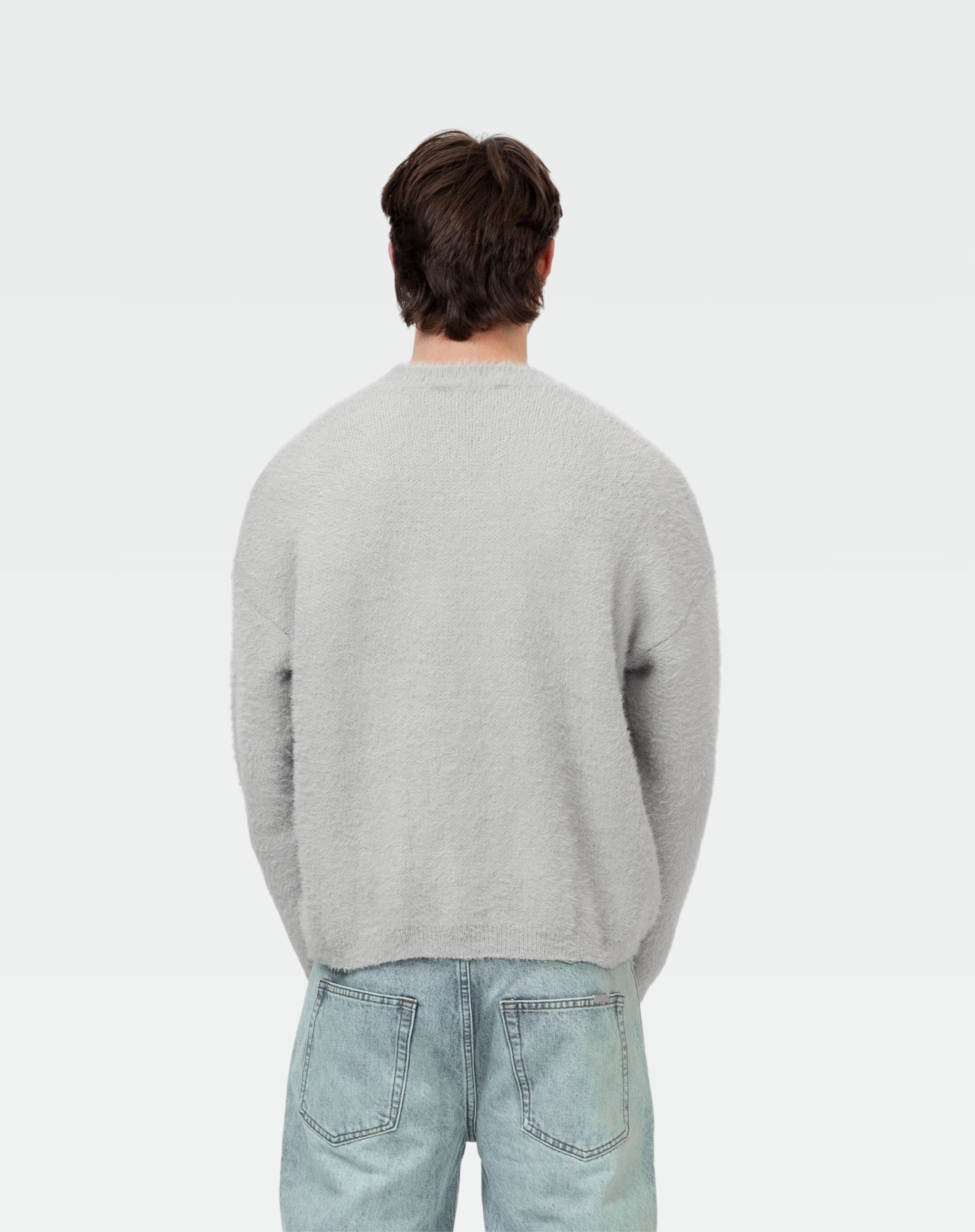 Mohair Knit Crewneck : Grey