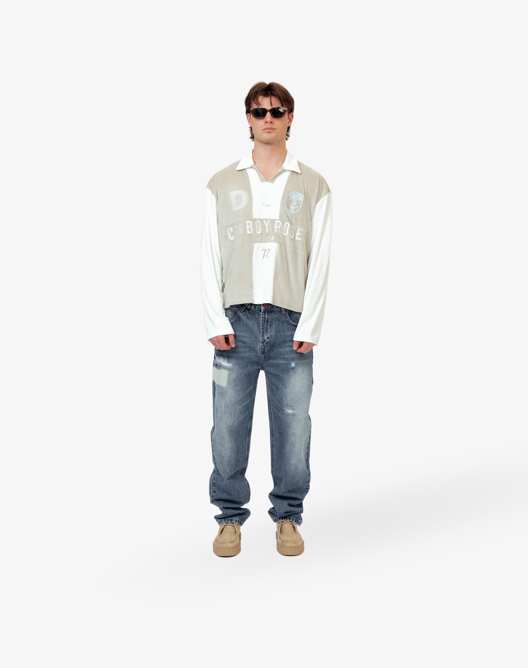 Straight Cut Denim: Whisker Classic Blue Fade