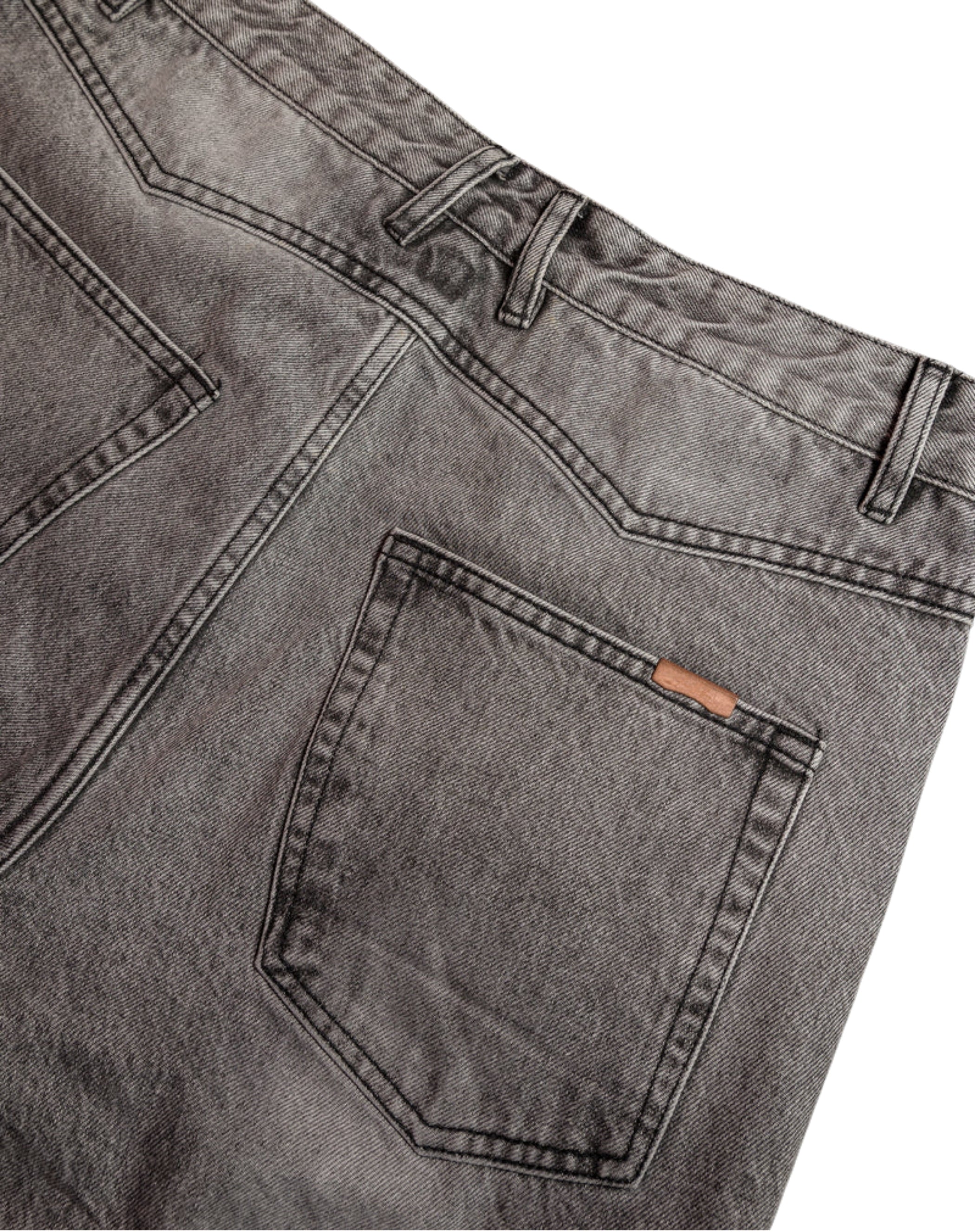 Straight Cut Denim: Whisker Fog Grey
