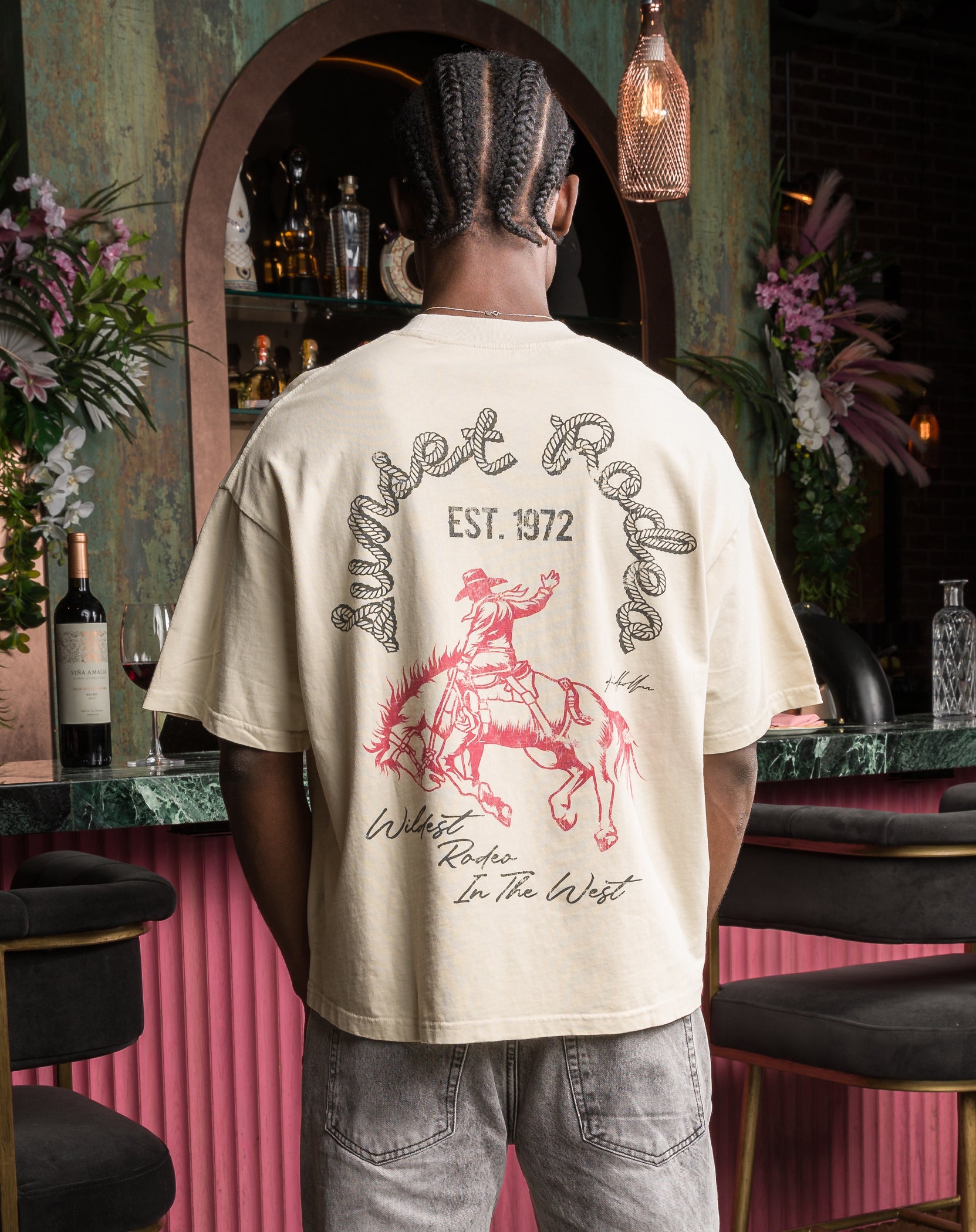 The Sunset Rodeo Crop Tee : Off White