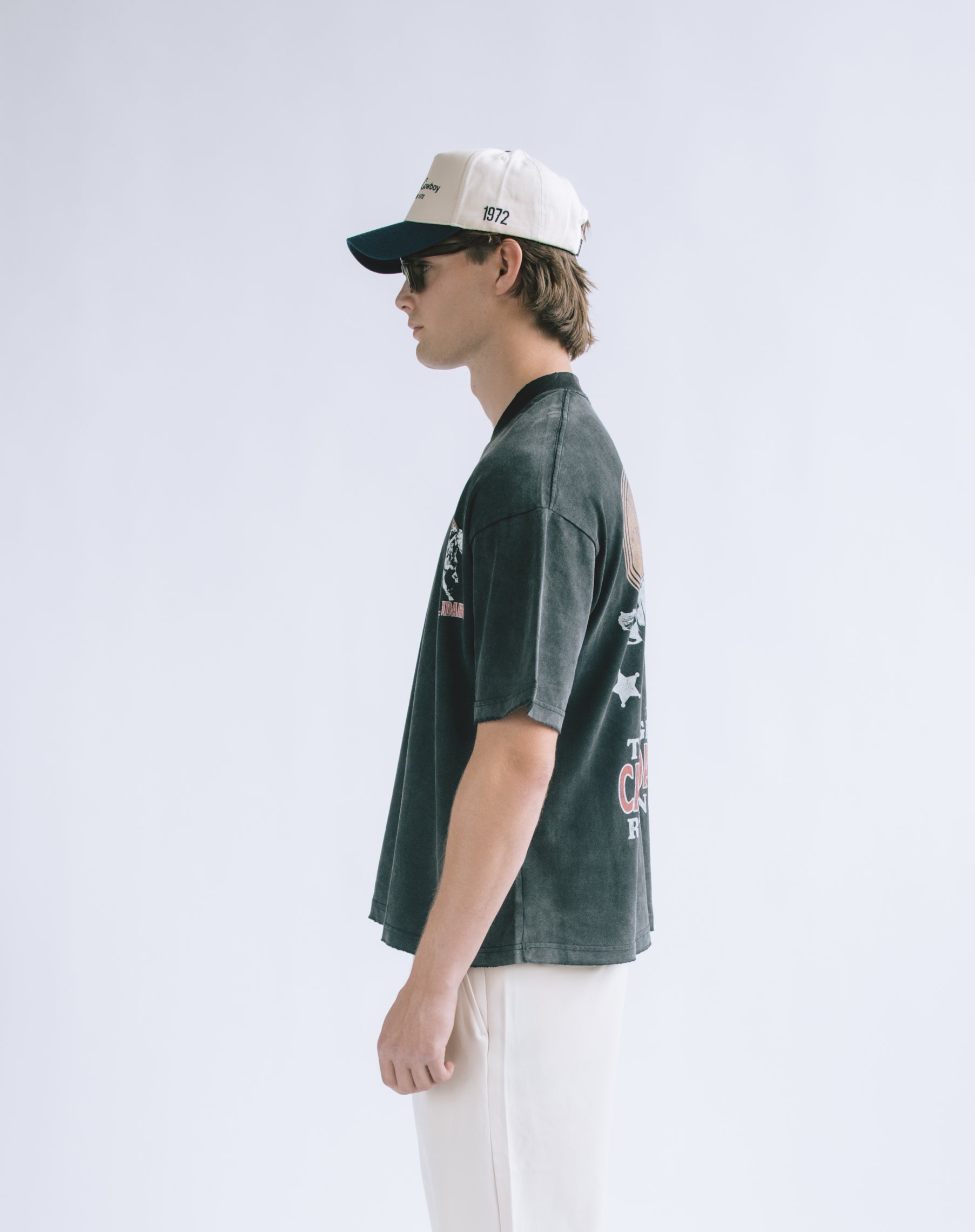 The Caldwell Ranch Crop Tee : Vintage Black