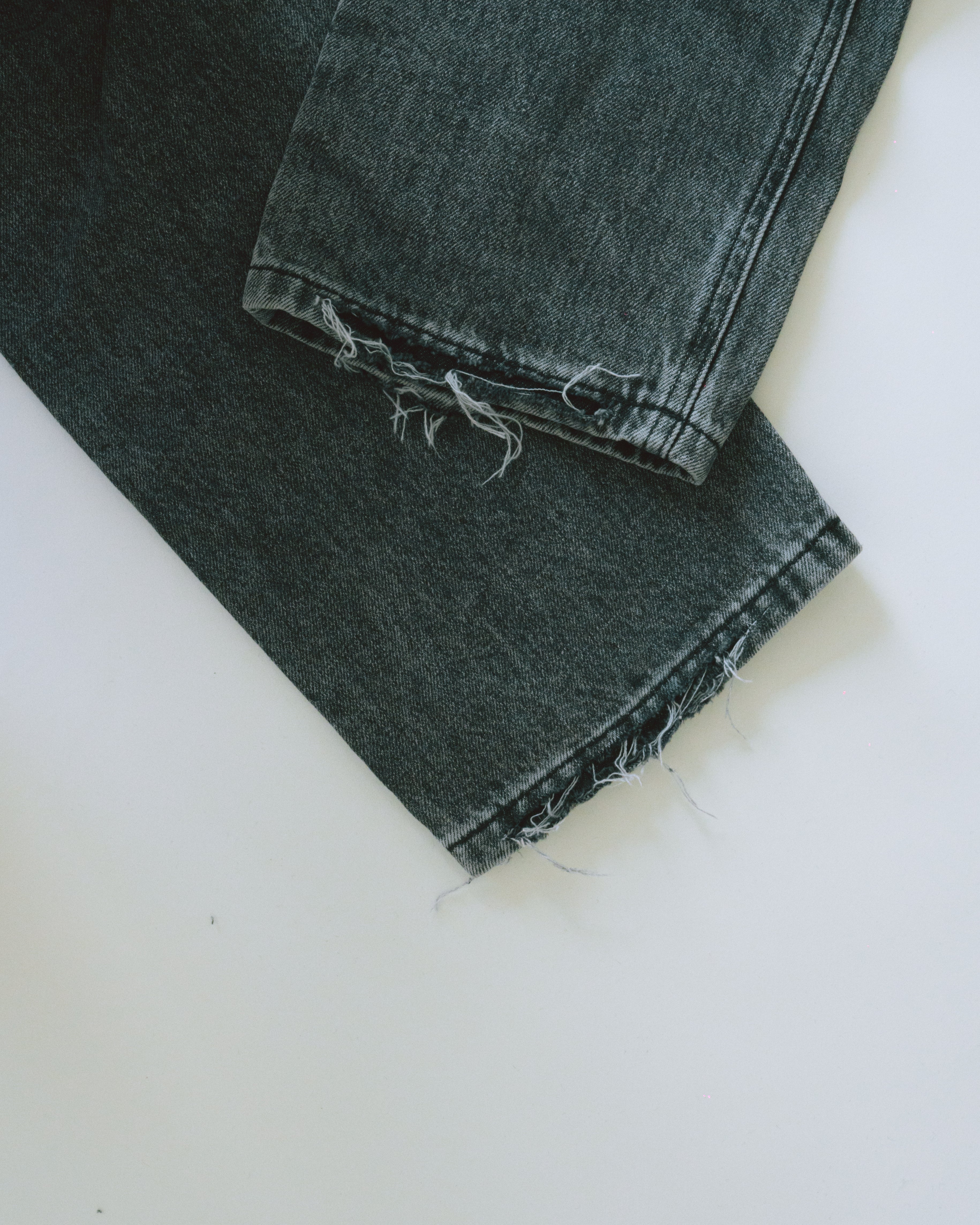 Straight Cut Denim: Vintage Black