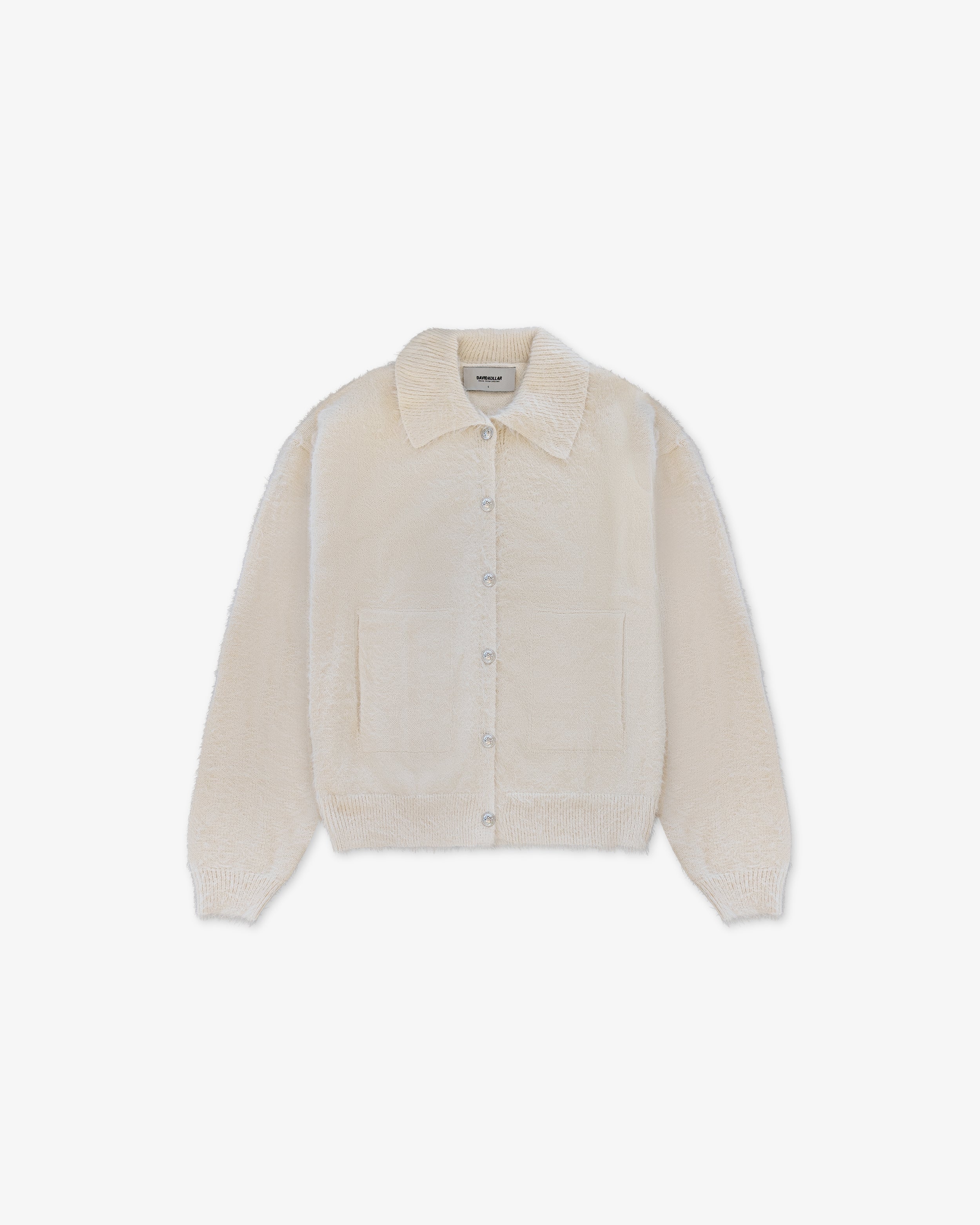 Knit Cardigan Trucker : White