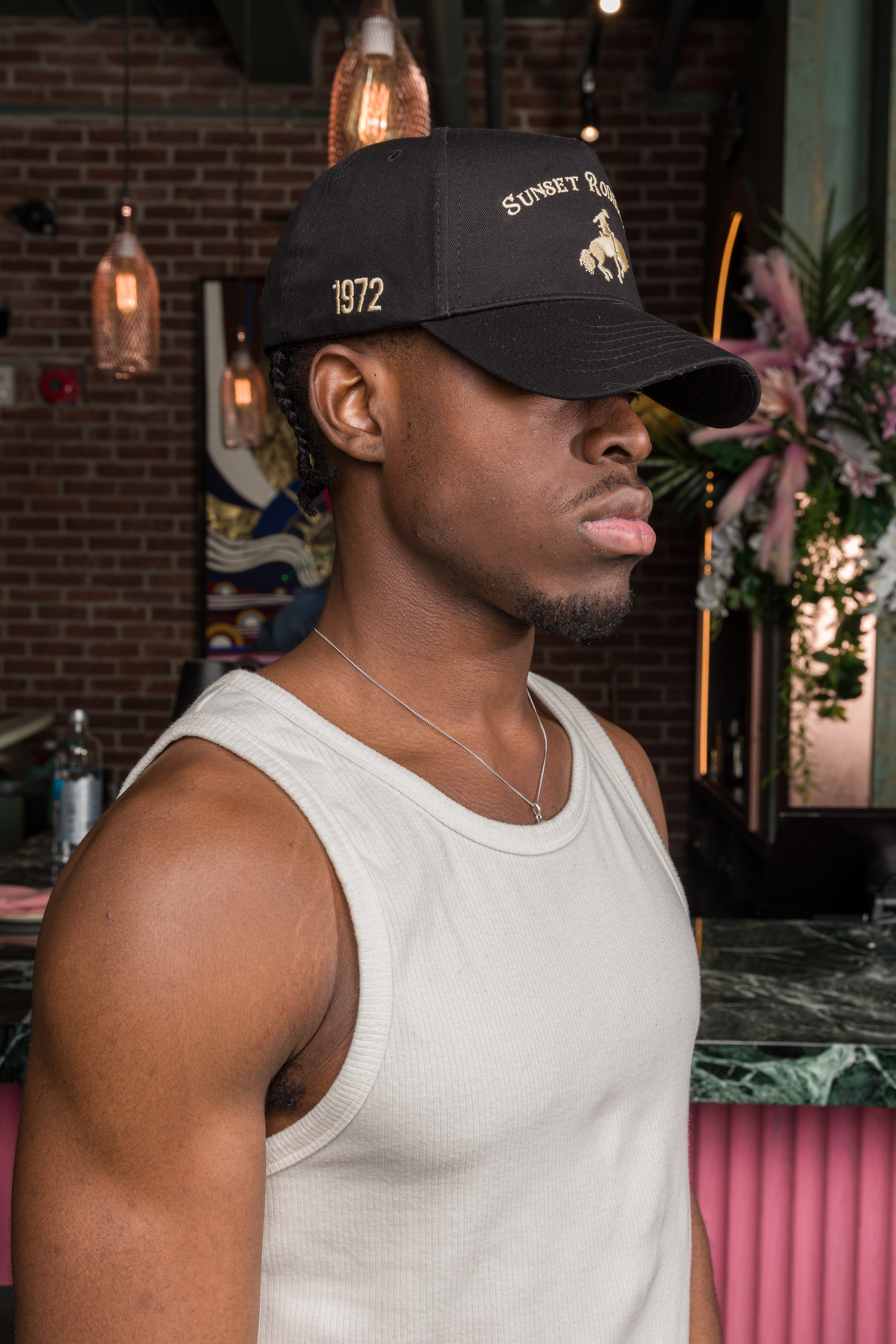 Sunset Rodeo Club Hat : Black/ Cream