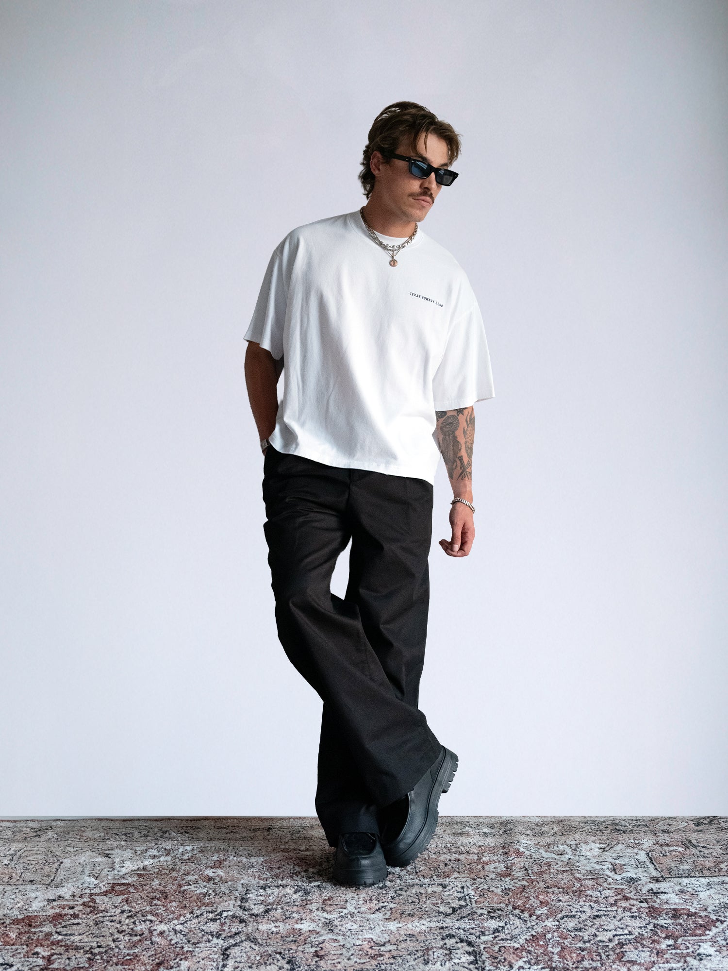 Cowboy Club Tee : White - BDK