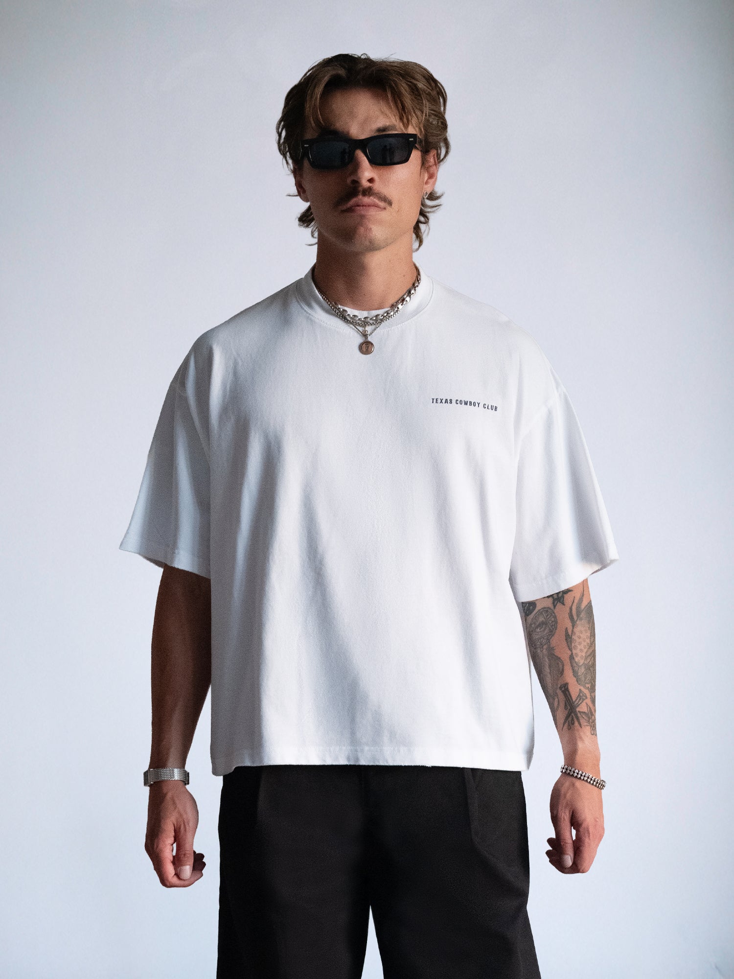 Cowboy Club Tee : White - BDK