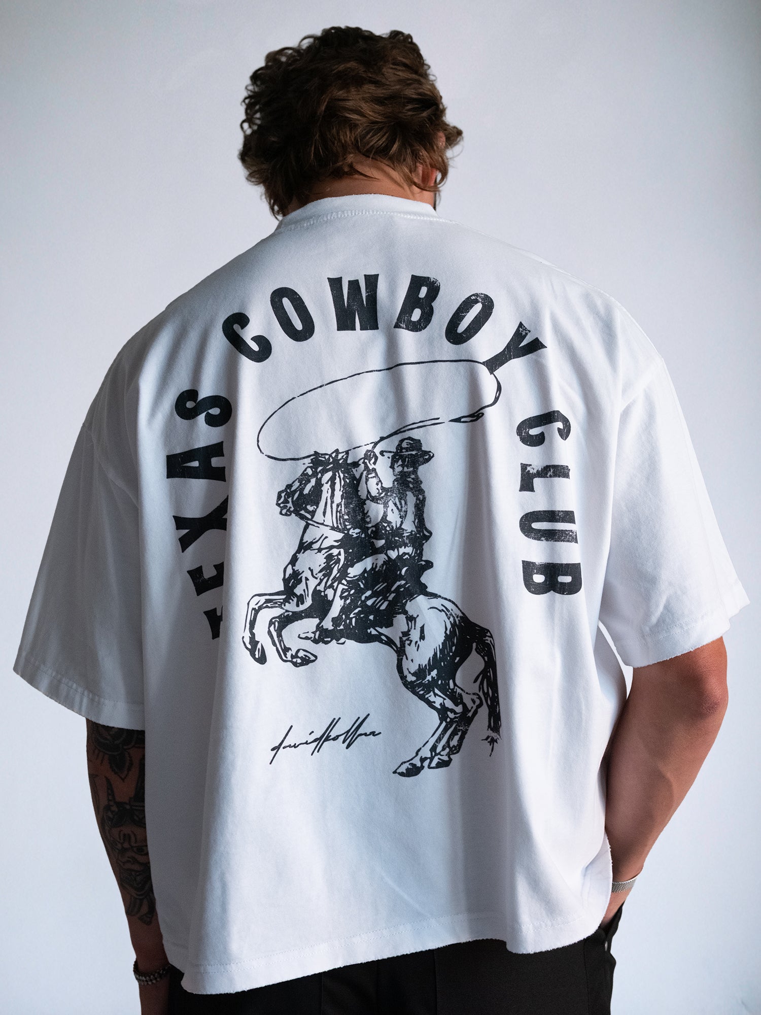 Cowboy Club Tee : White - BDK
