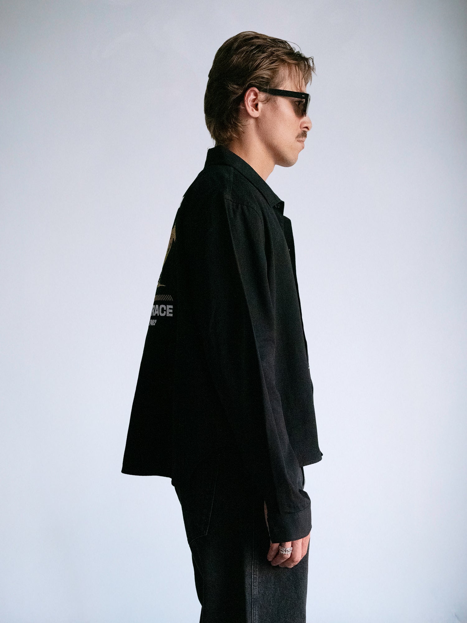 Derby Racer - LS Box Button Down : Black - BDK