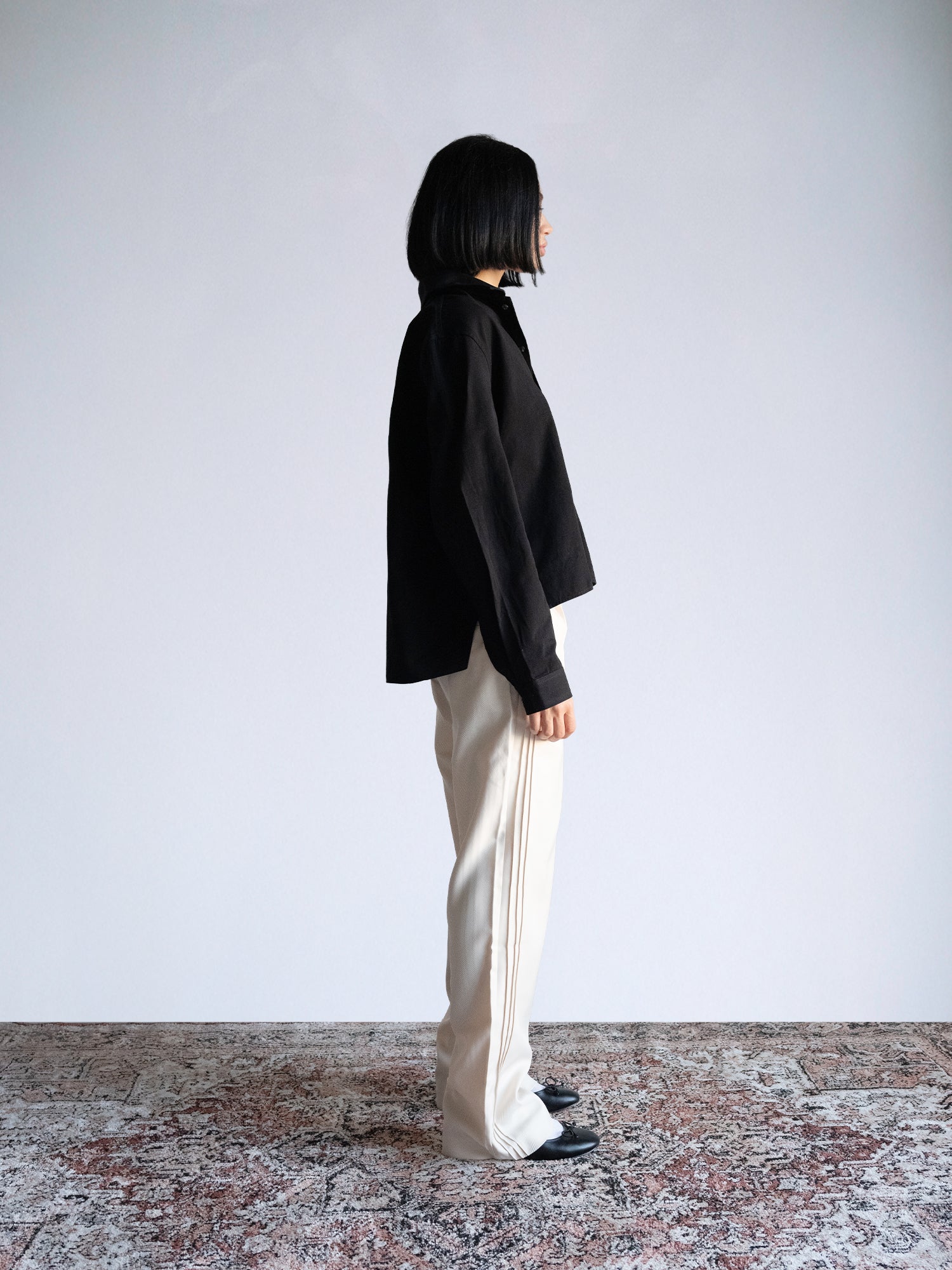 Derby Racer - LS Box Button Down : Black - BDK