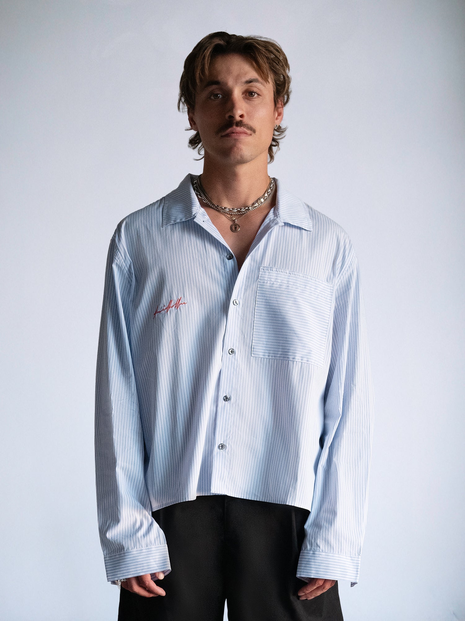 Disco Hotel - LS Box Button Down : Blue Pinstripe - BDK