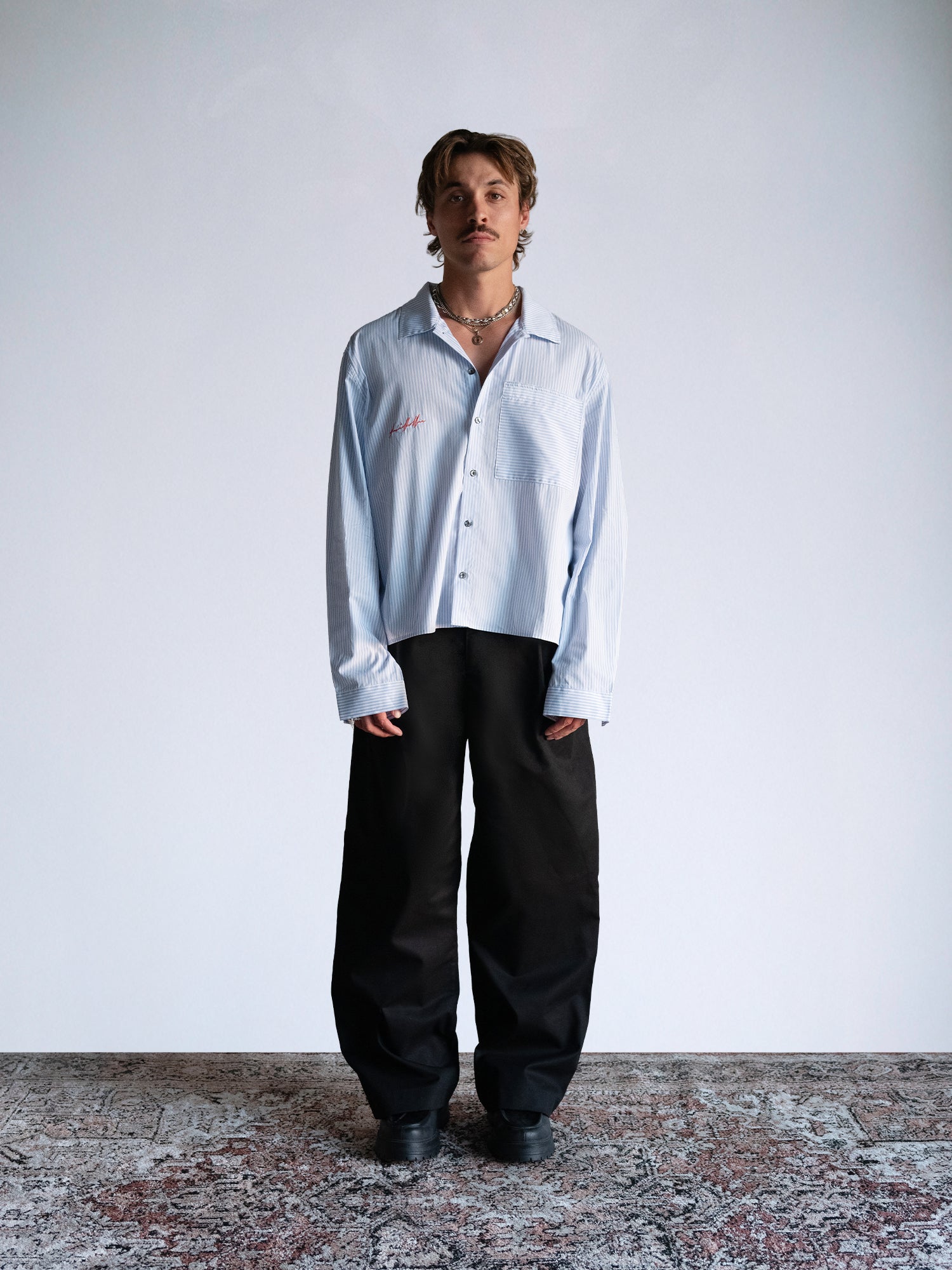 Disco Hotel - LS Box Button Down : Blue Pinstripe - BDK