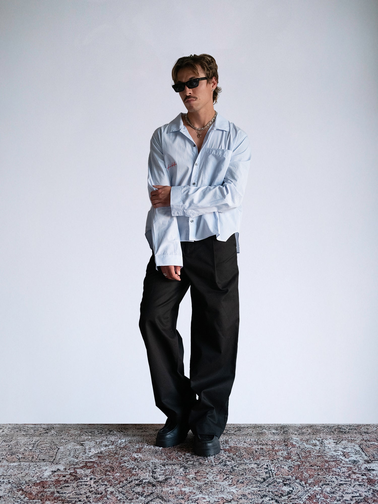 Disco Hotel - LS Box Button Down : Blue Pinstripe - BDK