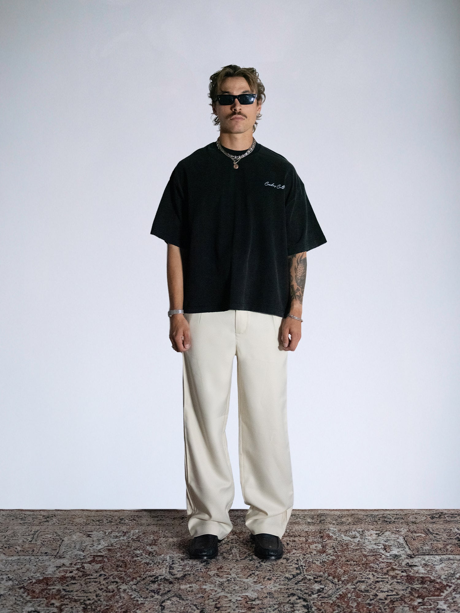 Hamptons Cowboy Cult Tee : Caviar Black - BDK