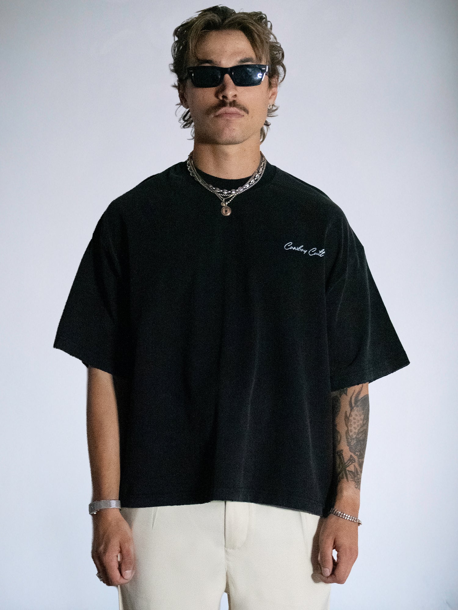 Hamptons Cowboy Cult Tee : Caviar Black - BDK