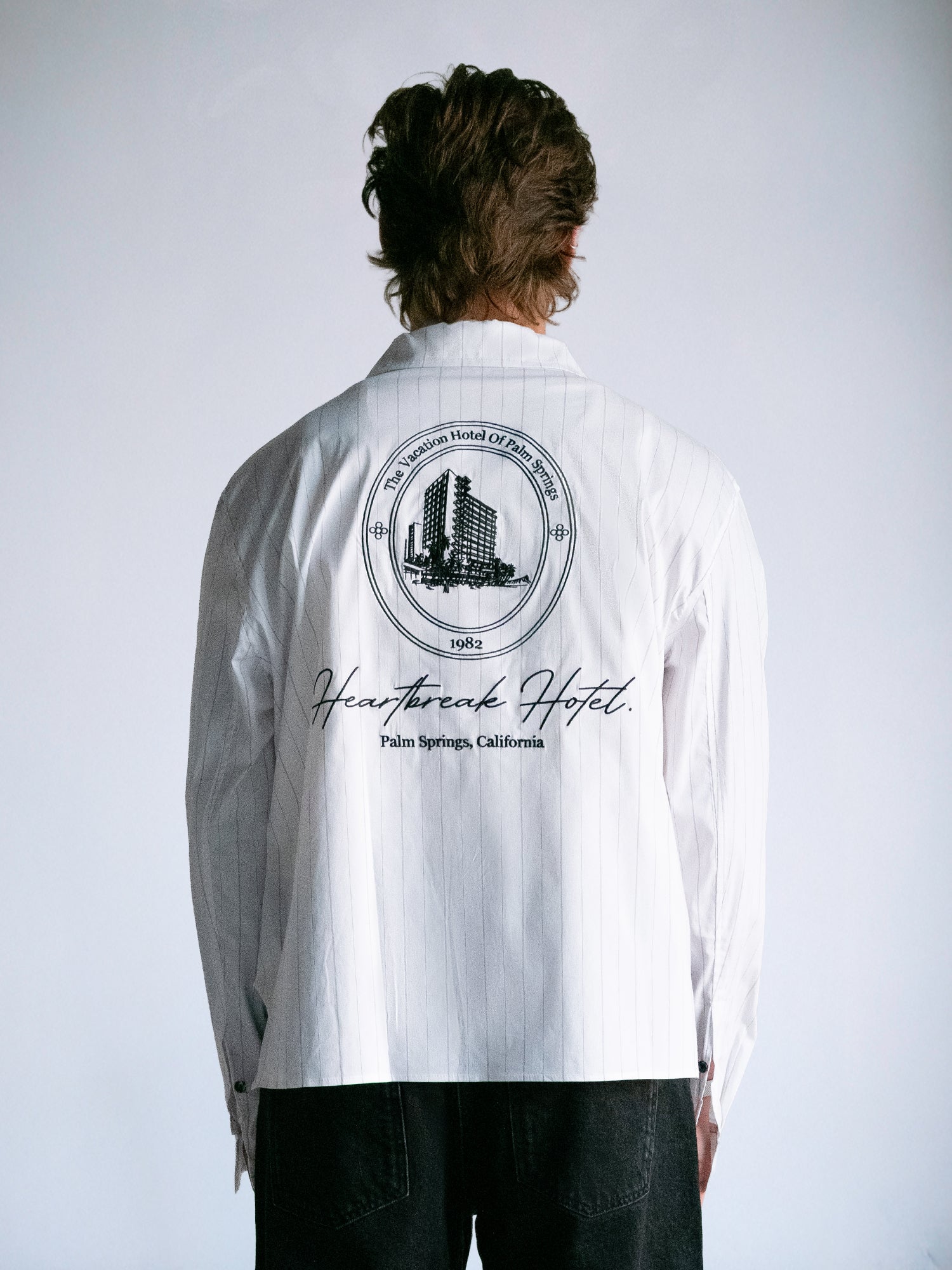 Heartbreak Hotel - LS Box Button Down : White Pinstripe - BDK