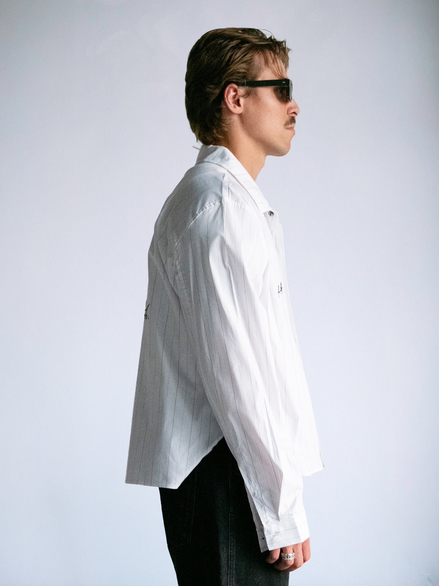 Heartbreak Hotel - LS Box Button Down : White Pinstripe - BDK