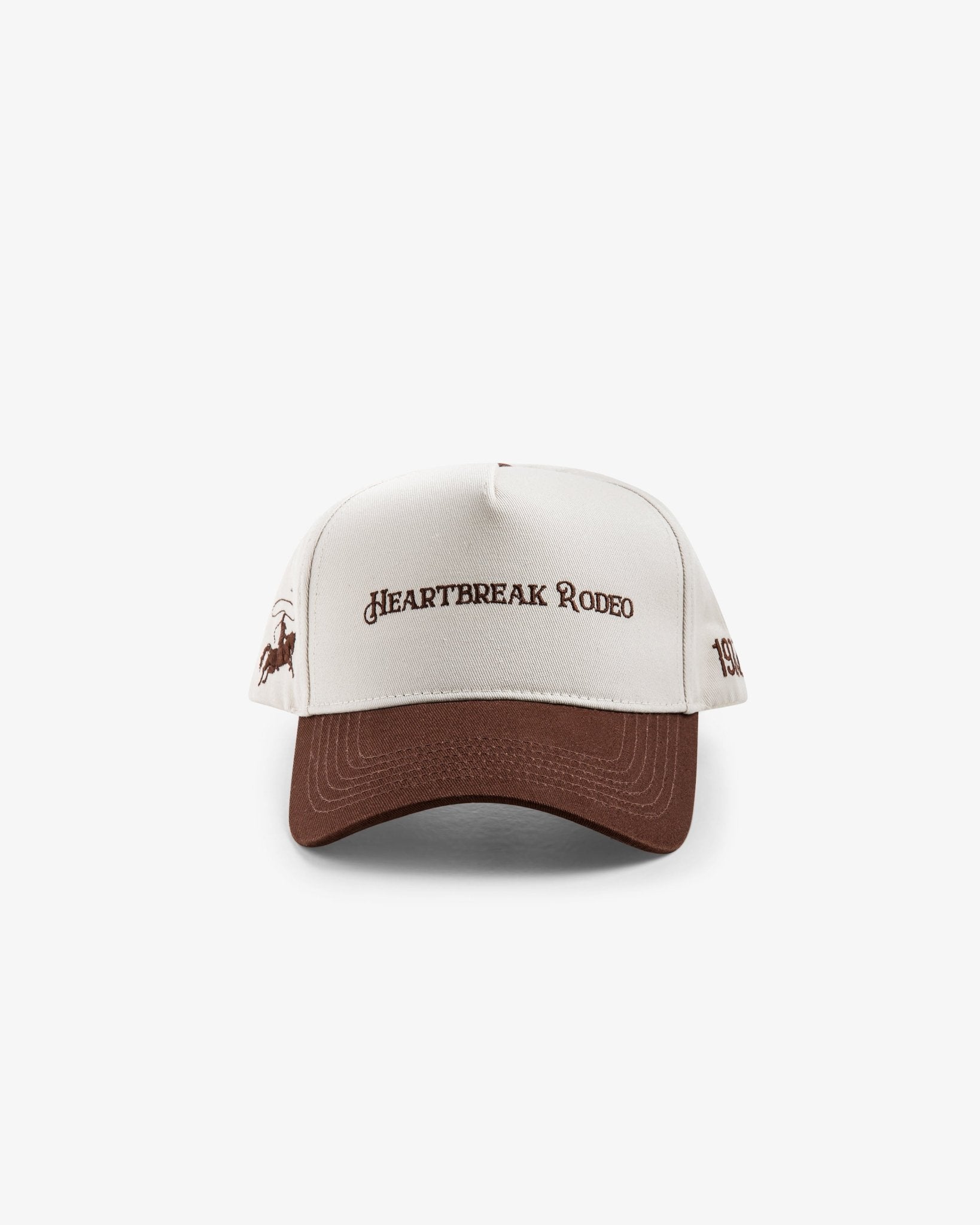 Heartbreak Rodeo Hat : Off White/Chocolate Brown - BDK