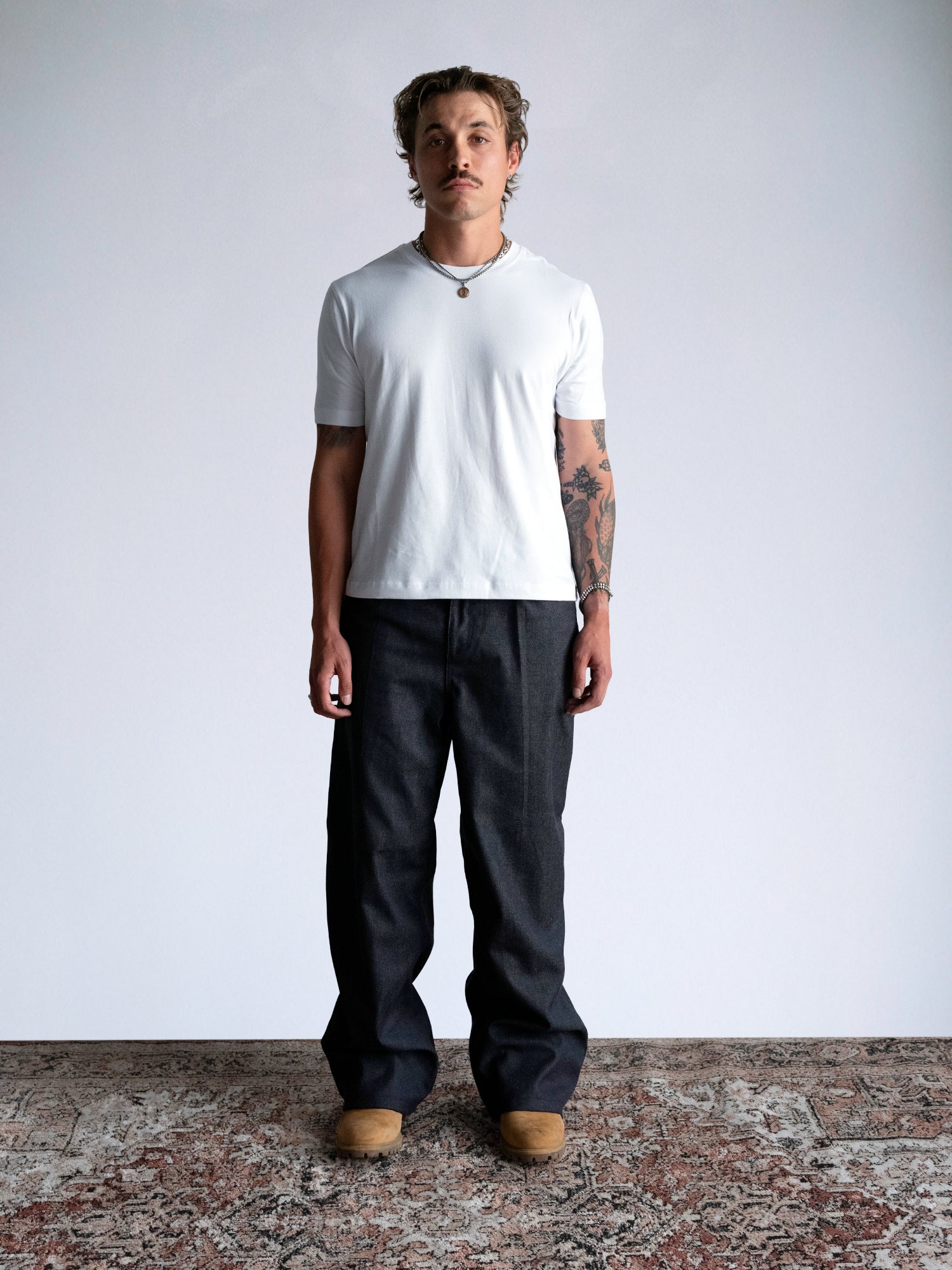 The Crew Fitted Tee : White - BDK