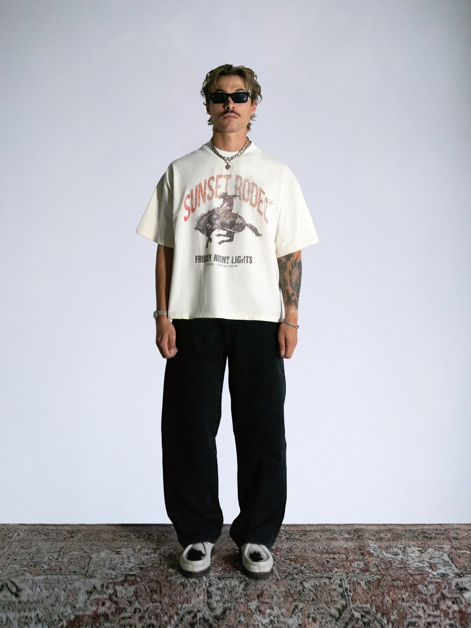 The Sunset Rodeo Tee : Off White - BDK