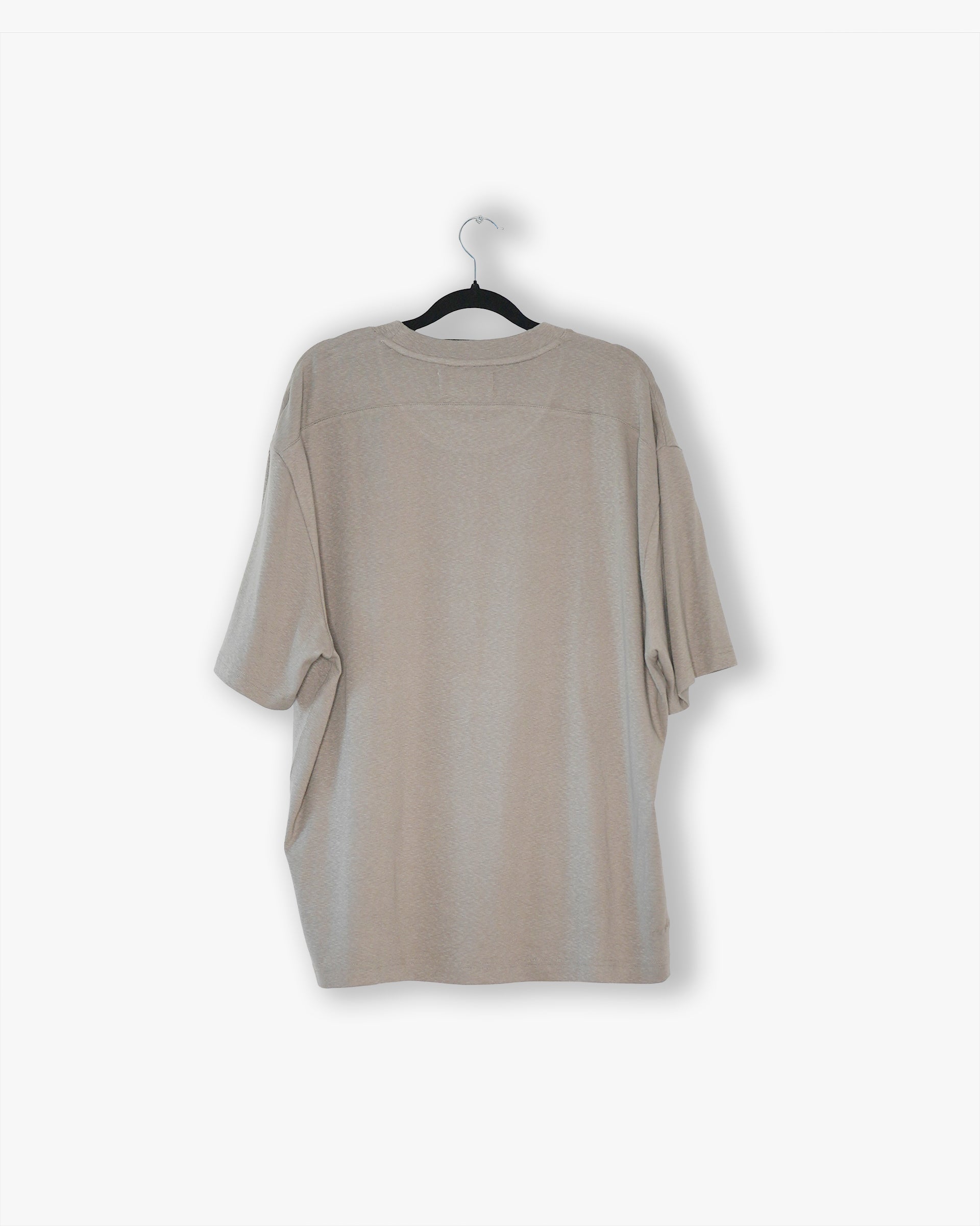 [#07] : Cropped Relaxed T-Shirt – Taupe – L