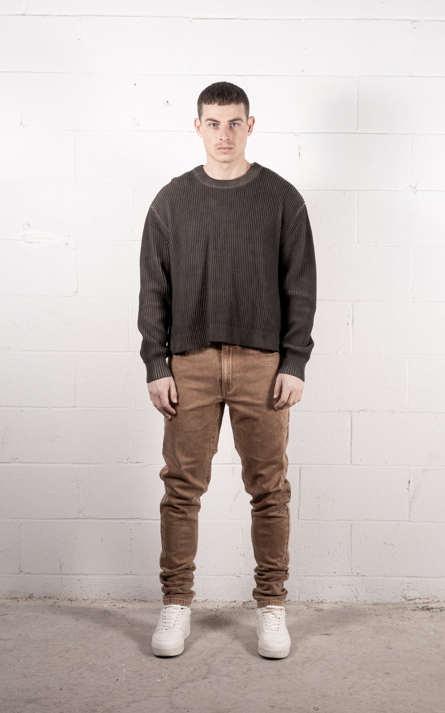 [#119] : Skinny Fit Denim – Brown – 32
