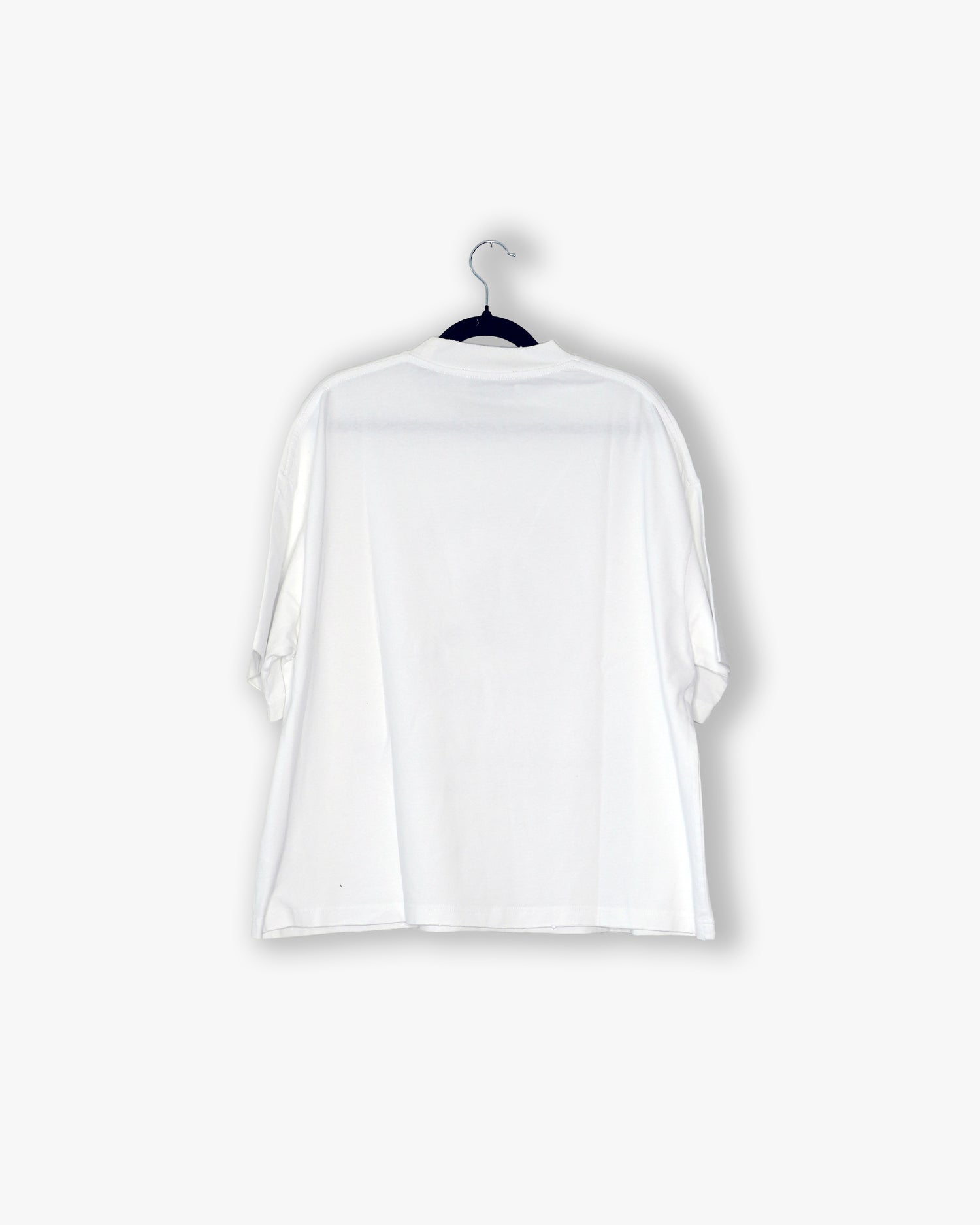 [#106] : Heartbreak Hotel Cropped Vintage Oversized Tee – White – M