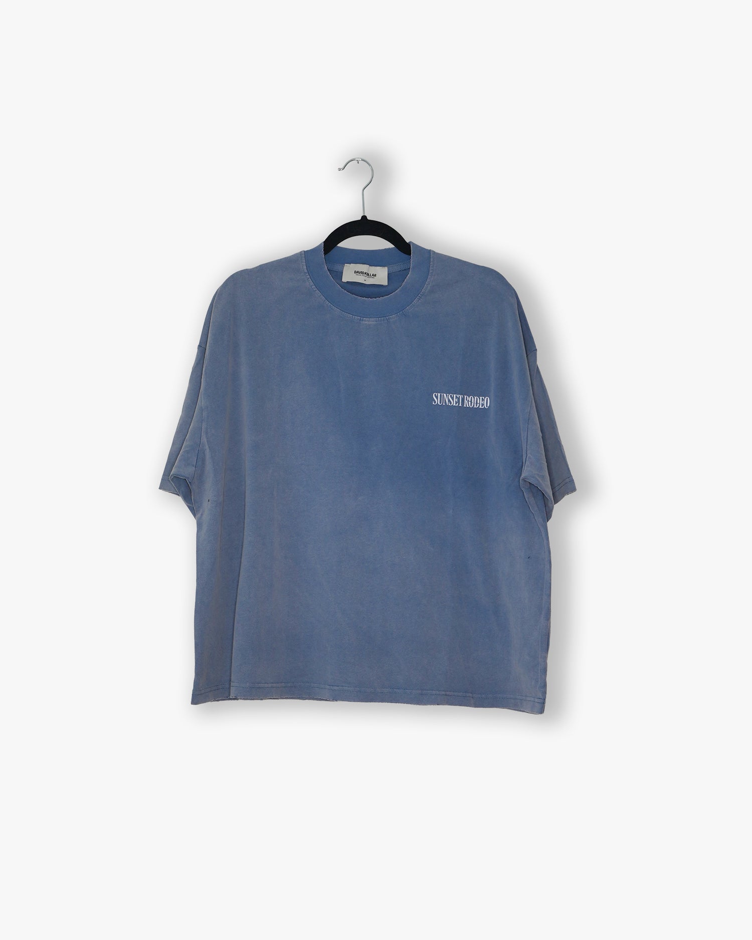 [#107] : Texas 72 Rodeo Cropped Vintage Oversized Tee – Cobalt Blue – M