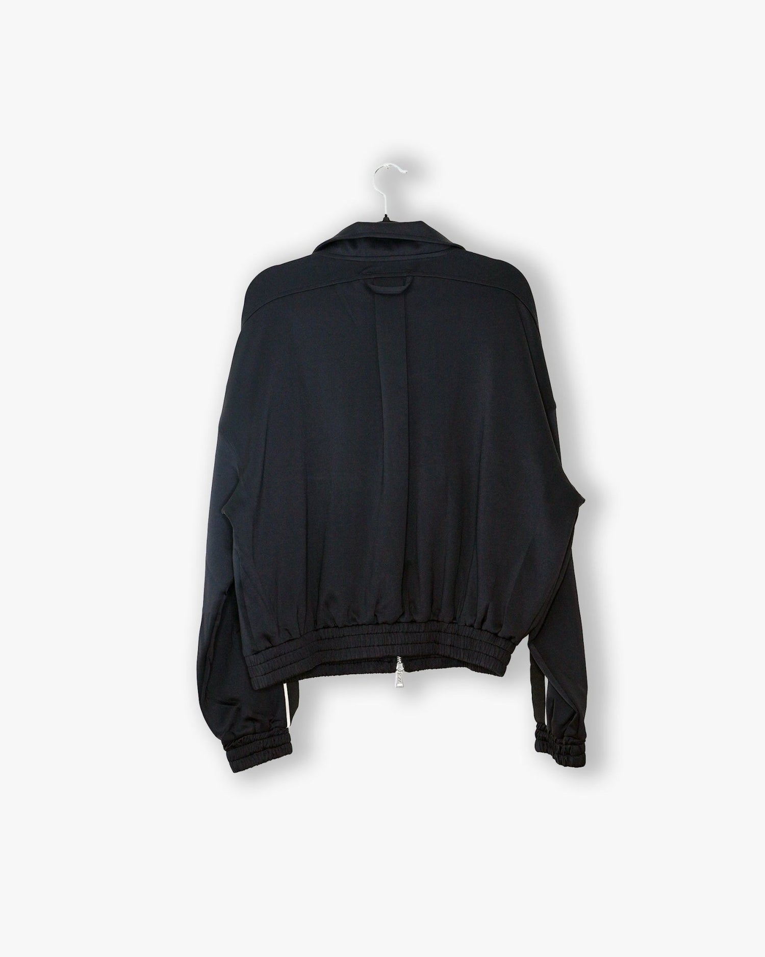 [109] : Cropped Relaxed Track Jacket – Black – M - BDK