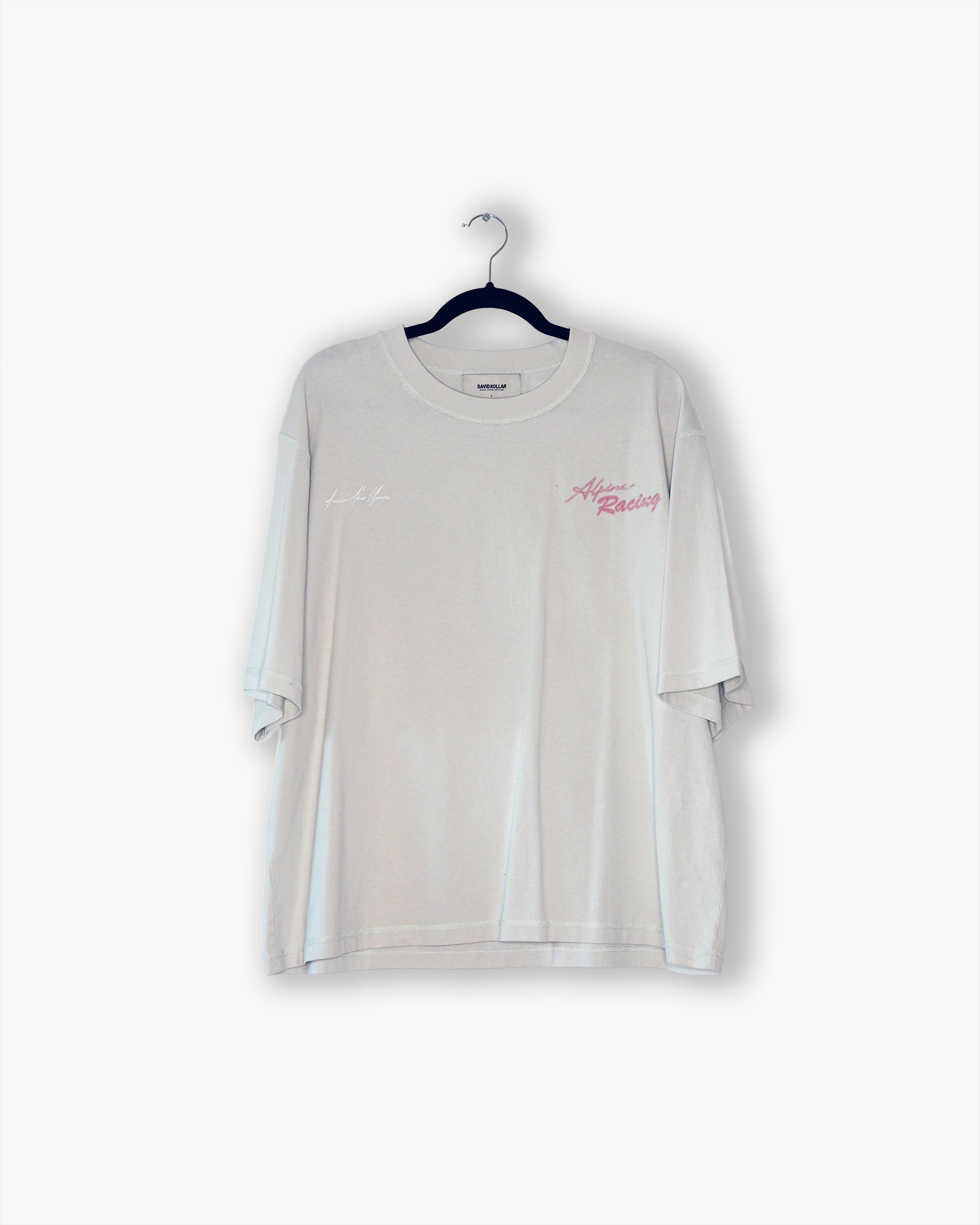 [#10] : Alpine Racing Cropped Vintage Oversized Tee – Vintage White – L