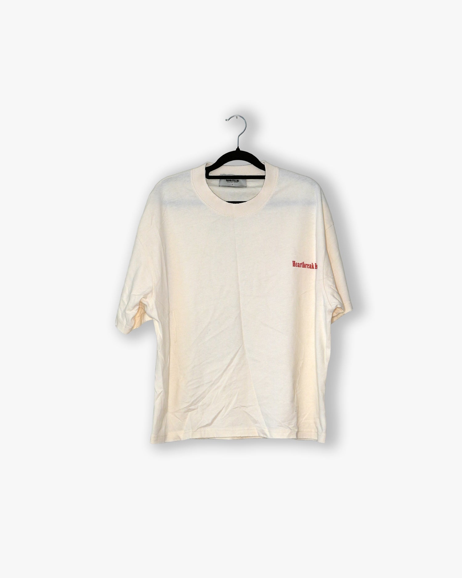 [#111] : Heartbreak Rodeo Cropped Vintage Oversized Tee – Off White – M