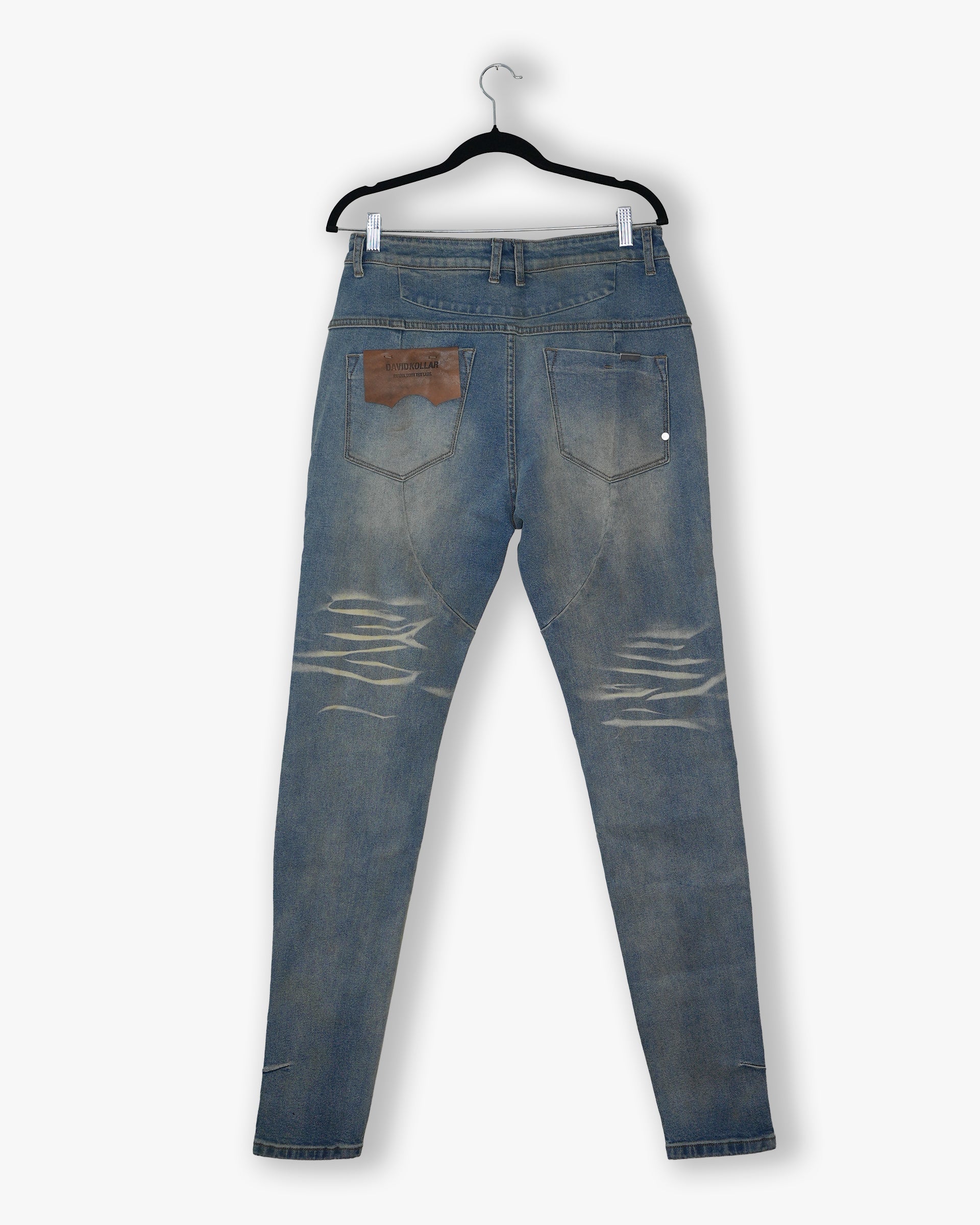 [#115] : Skinny Fit Denim – Whisker Blue – 32