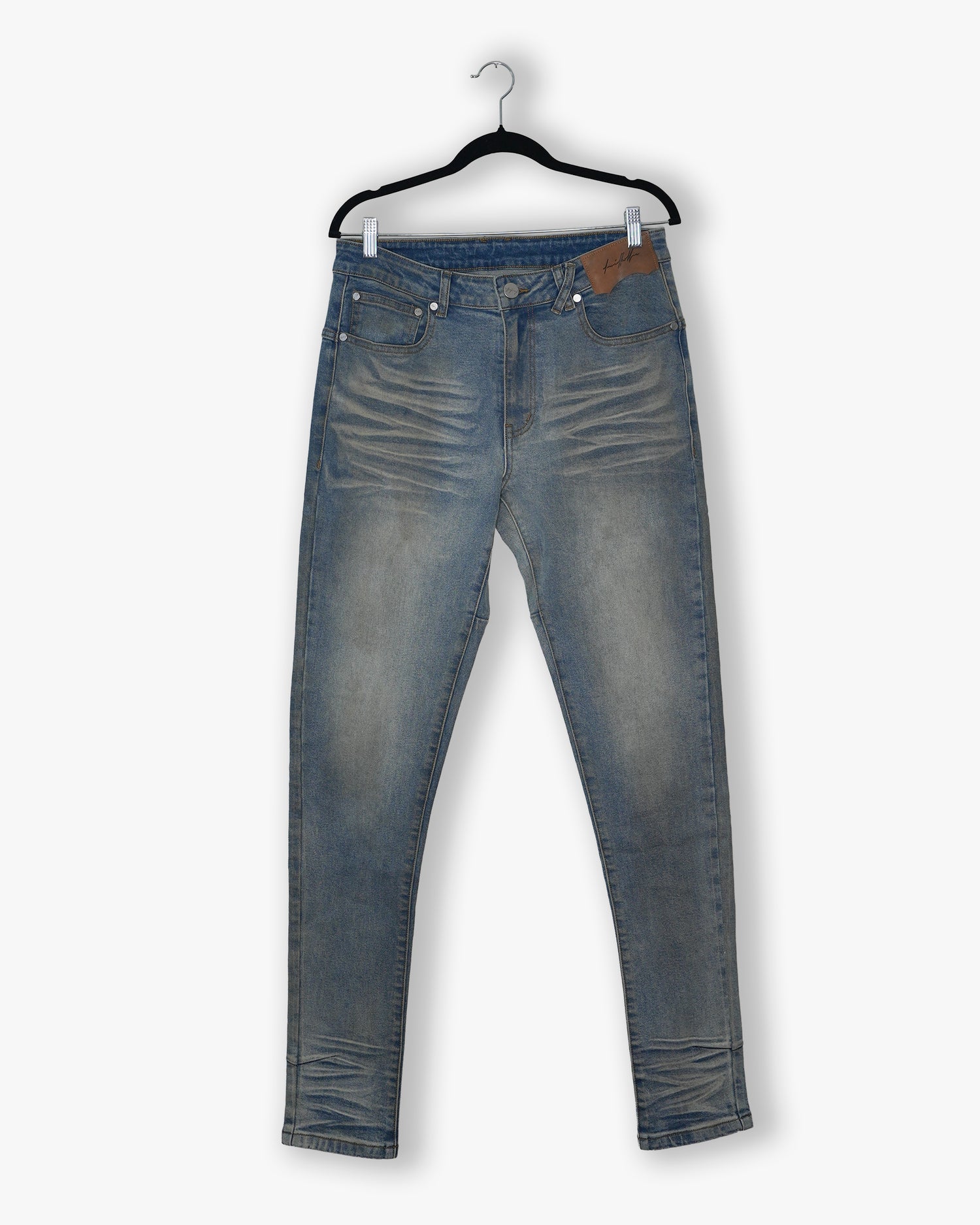 [#116] : Skinny Fit Denim – Whisker Blue – 32