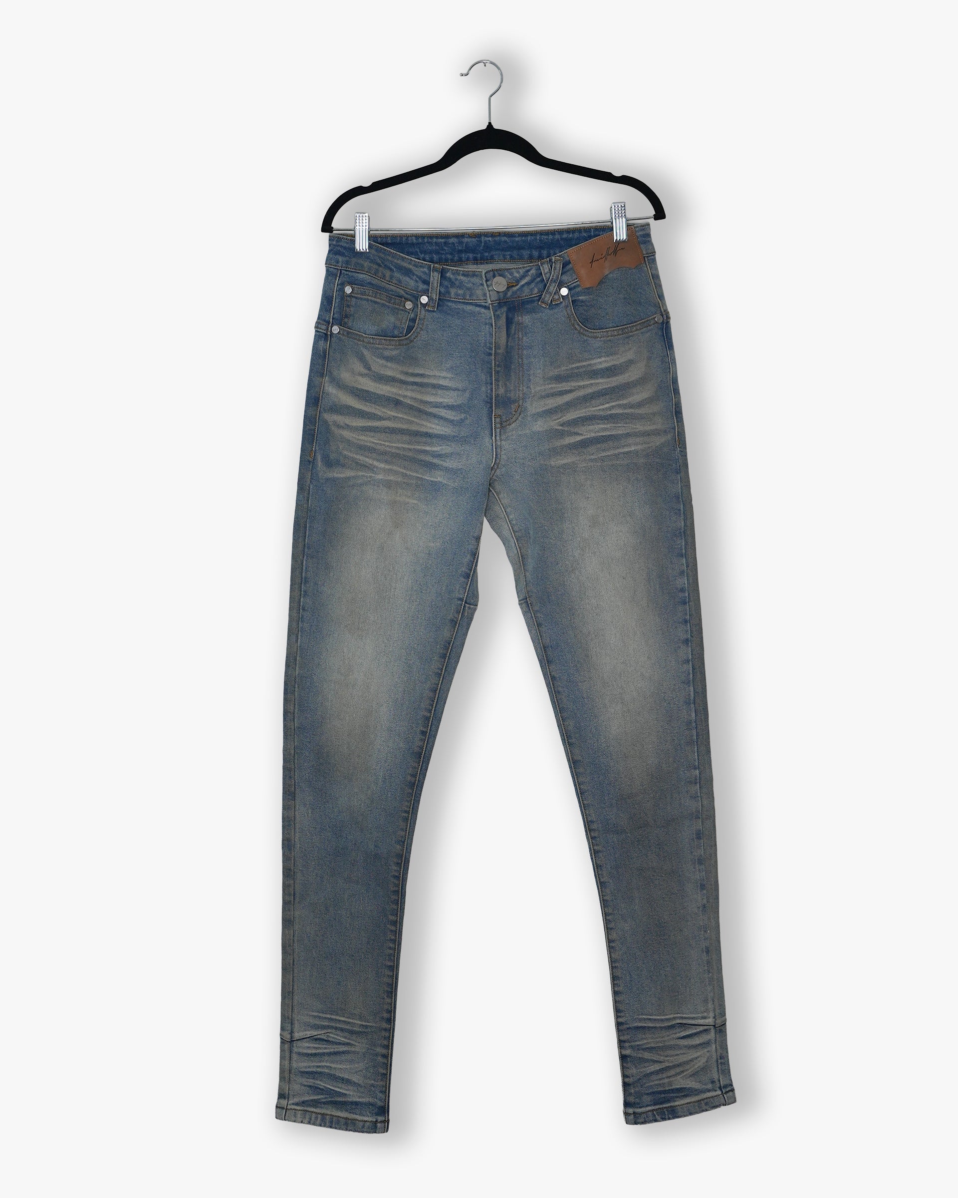 [#116] : Skinny Fit Denim – Whisker Blue – 32