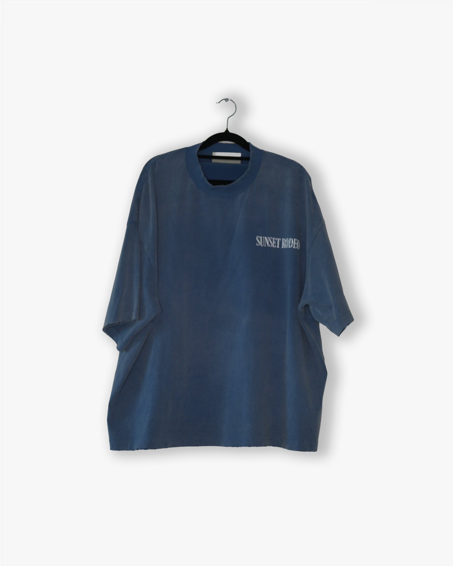 [#11] : Texas 72 Rodeo Cropped Vintage Oversized Tee – Cobalt Blue – L