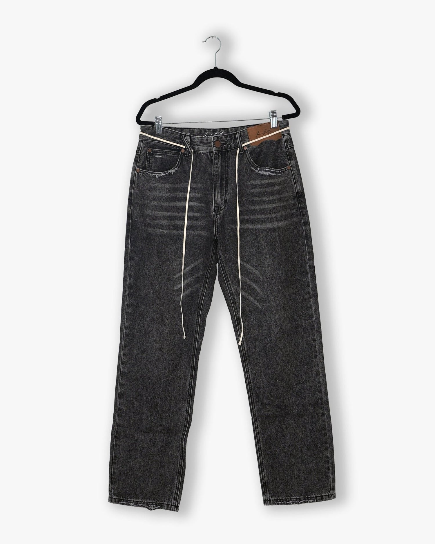 [125] : Straight Fit Denim – Whisker Black – 32 - BDK