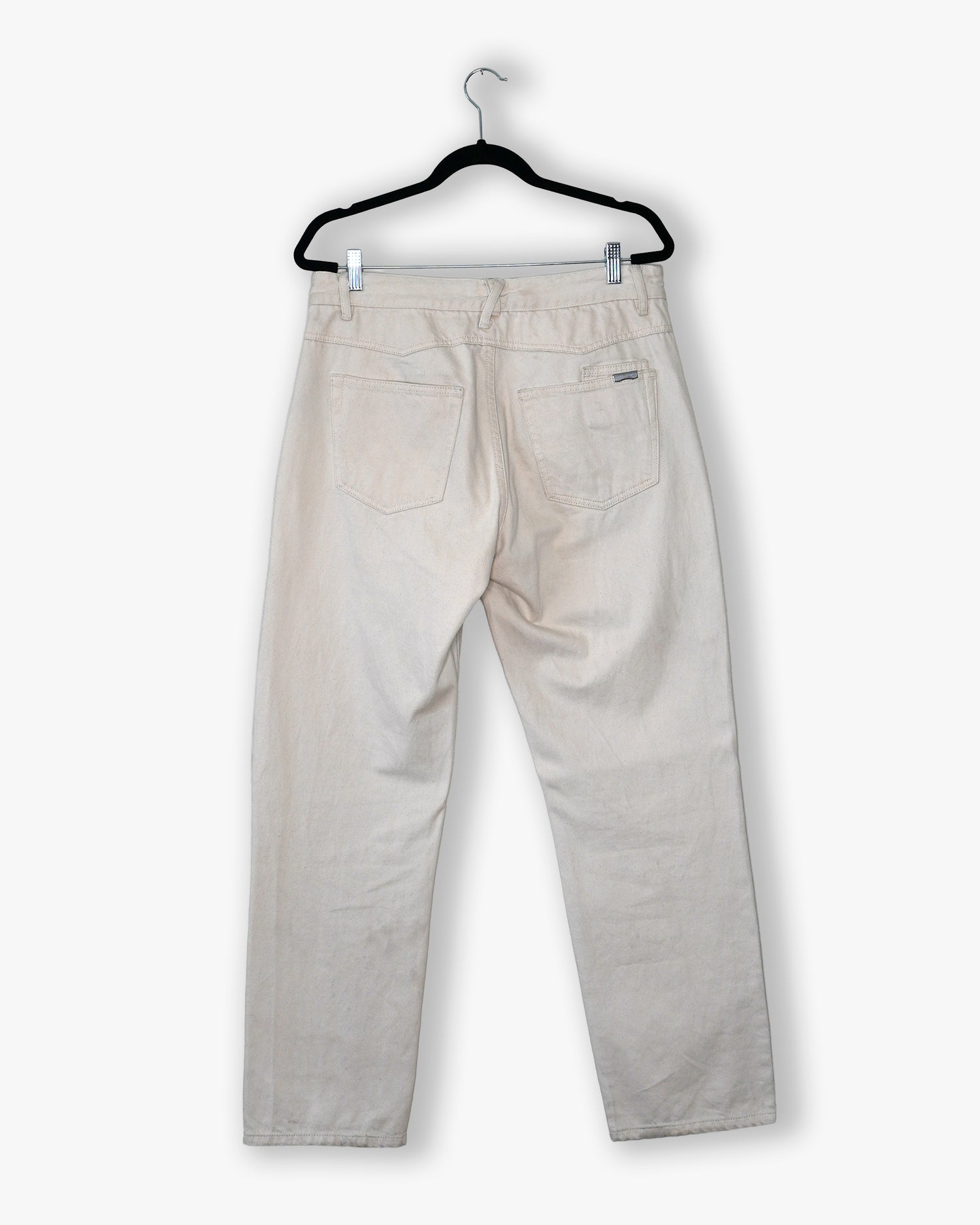 [#128] : Straight Fit Denim – Off White – 32