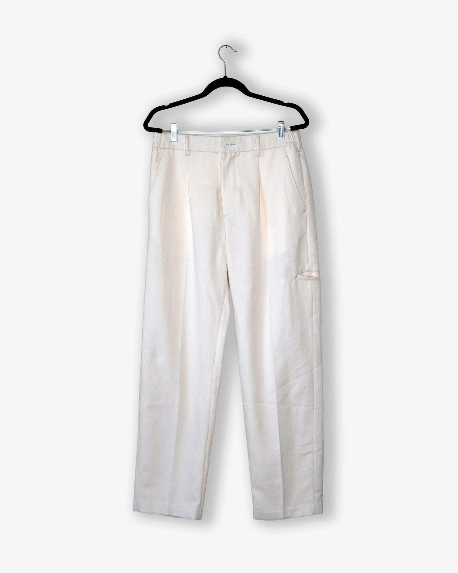 [#131] : Straight Trousers – Off White – M